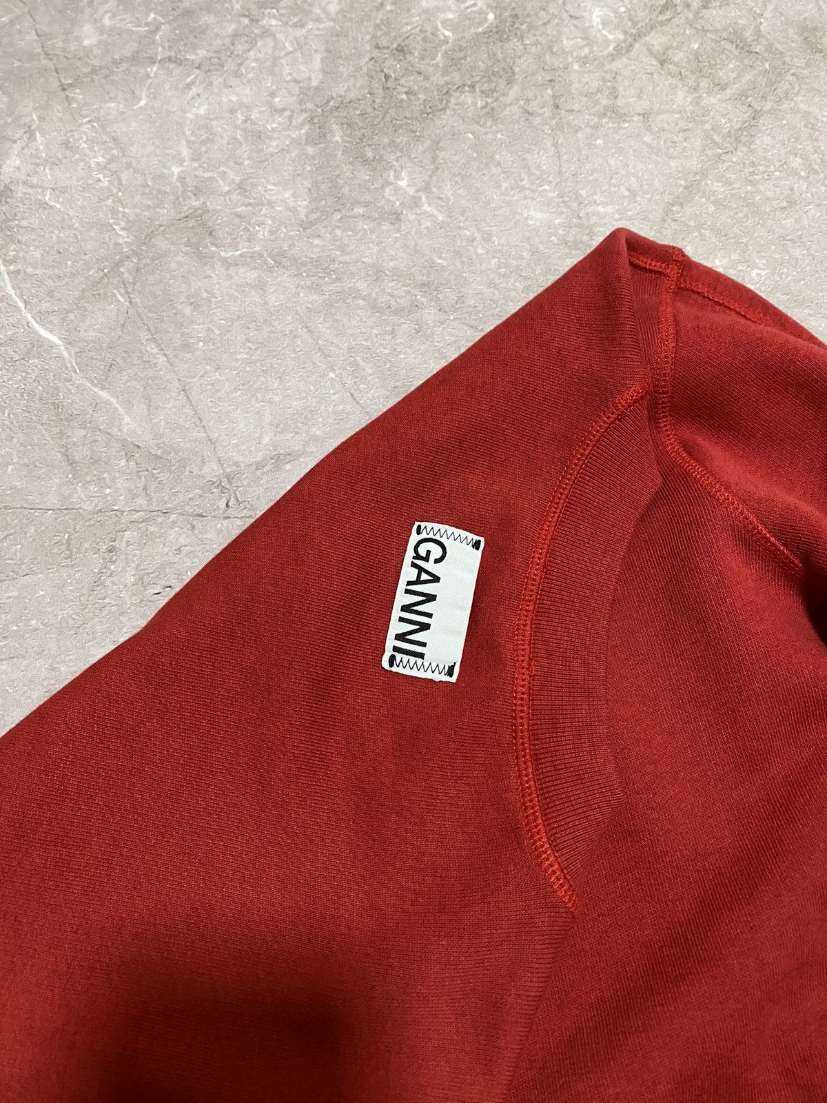 Ganni Rare Ganni Oversized Sleeve Sweashirt Made in Portugal Red Size XS / US 0-2 / IT 36-38 - 15 Thumbnail