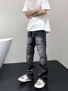 VIBE Vintage Street Skateboarding Washed Faded Black Jeans Size US 32 / EU 48 - 4 Thumbnail