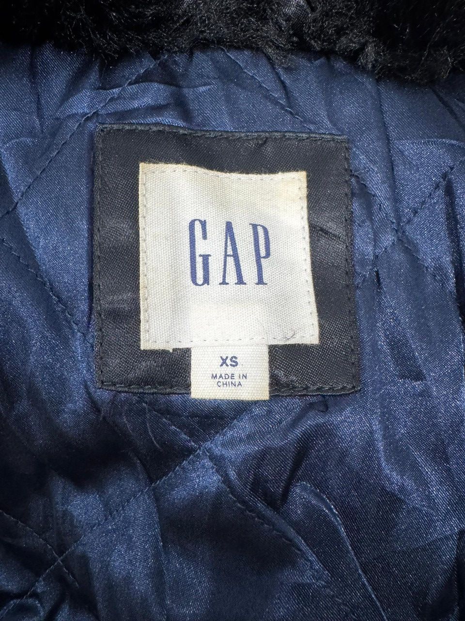 Gap GAP Black Faux Fur Lined Bomber Jacket Size XS / US 0-2 / IT 36-38 - 11 Thumbnail