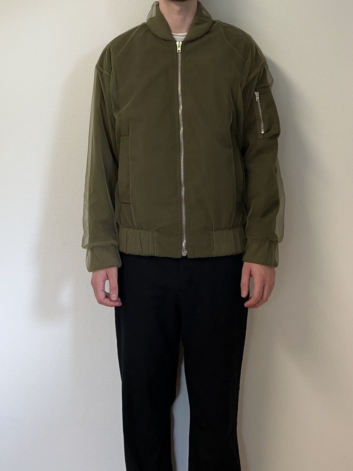 Maison Margiela FW2014 Tull Military Bomber Khaki Size US M / EU 48-50 / 2 - 17 Thumbnail