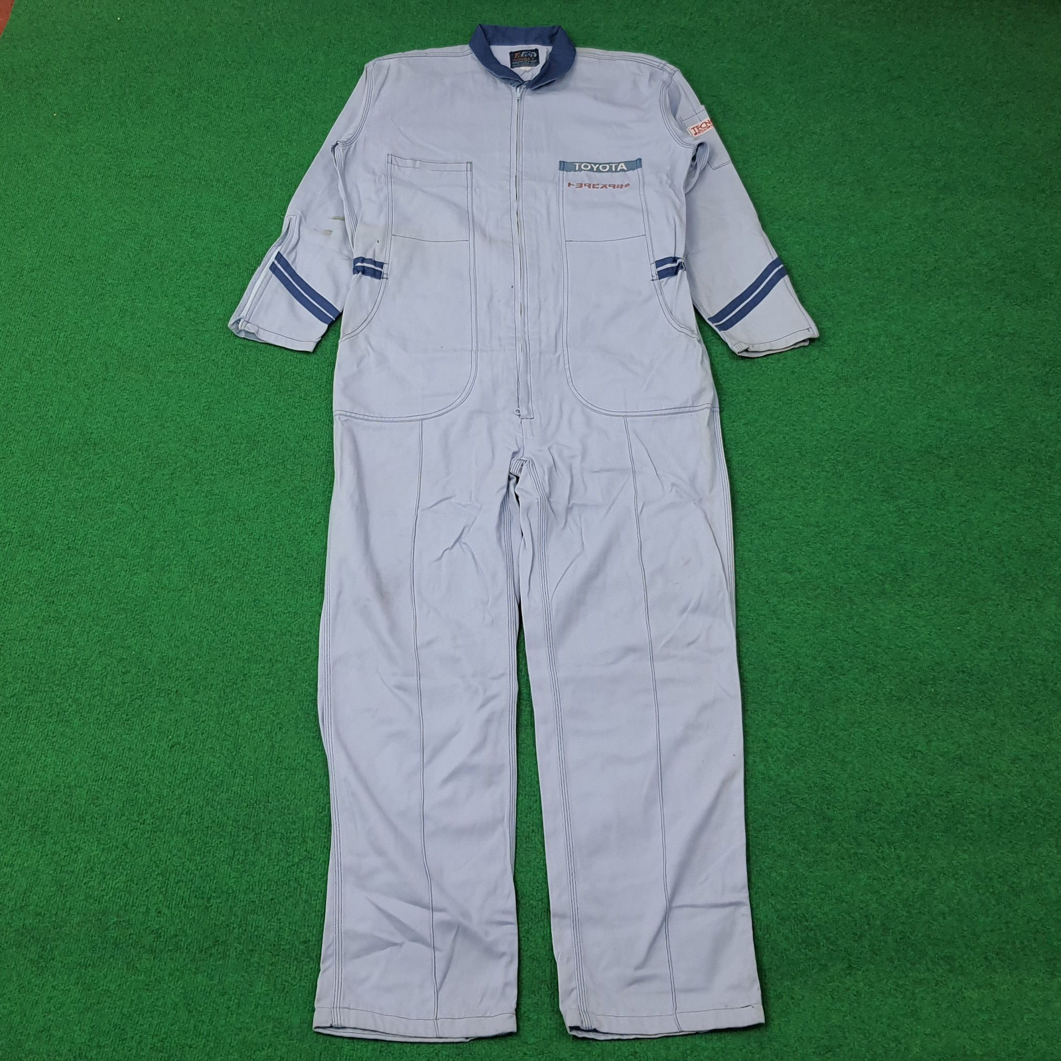 Japanese Brand Vintage Toyota Tecno Japan Motorsports Coverall C260N3 Size US M / EU 48-50 / 2 - 2 Thumbnail