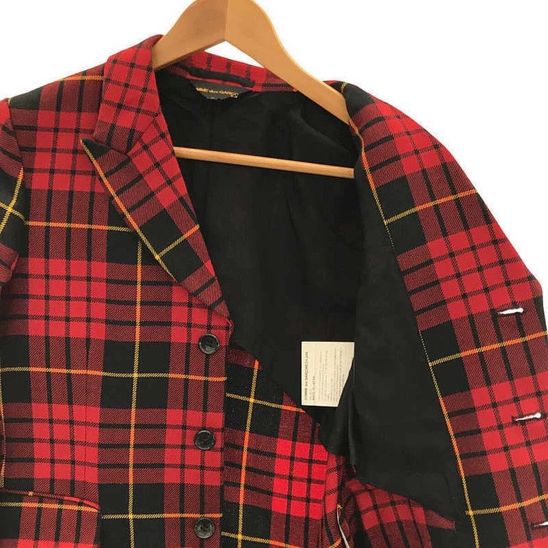 Comme des Garcons Comme des Garcons Red retro plaid split design long suit j Size S / US 4 / IT 40 - 4 Thumbnail
