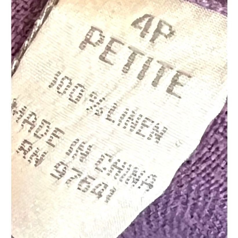 J. Jill VINTAGE J. JILL Blouse Shirt Purple 100% Linen Long Sleeve Button Front Collared Tunic Top Petite 4 Women Size S / US 4 / IT 40 - 8 Thumbnail