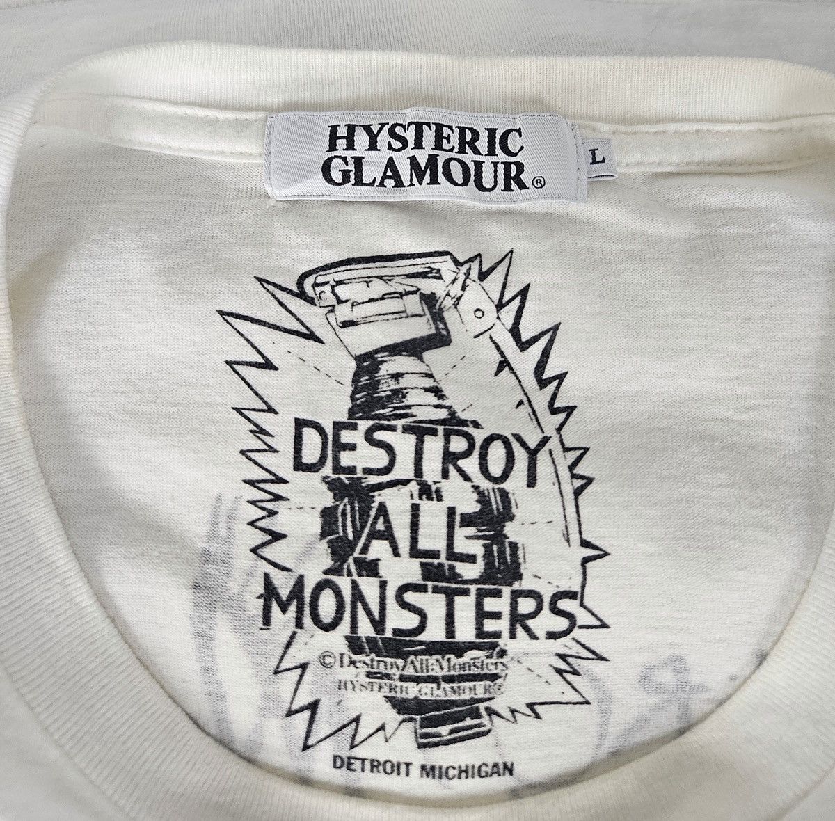 Hysteric Glamour Hysteric Glamour Destroy All Monster shirt Size US L / EU 52-54 / 3 - 4 Thumbnail