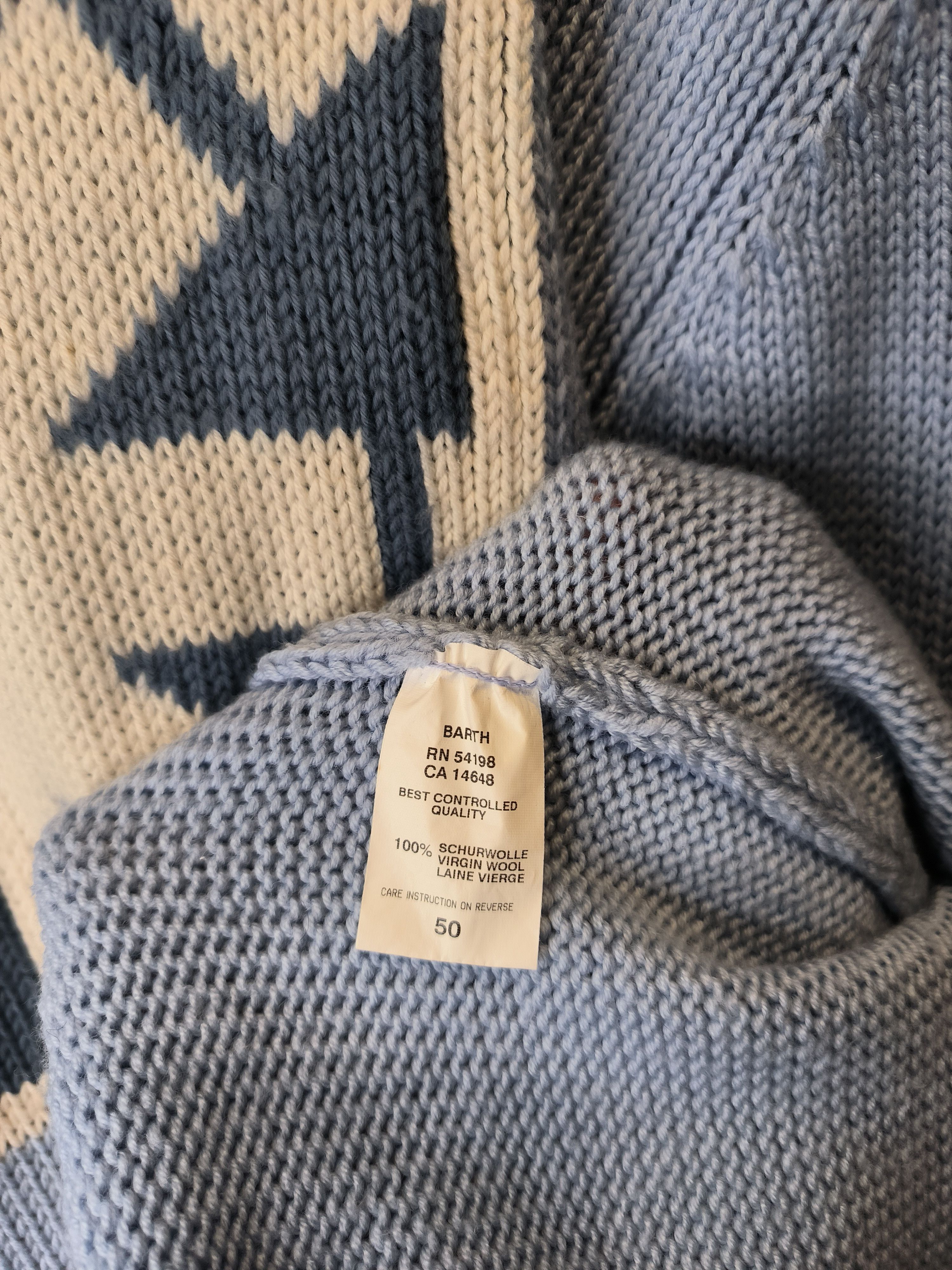 Bogner Vintage Bogner Baby Blue Turtleneck Wool Knitwear Size US L / EU 52-54 / 3 - 5 Thumbnail