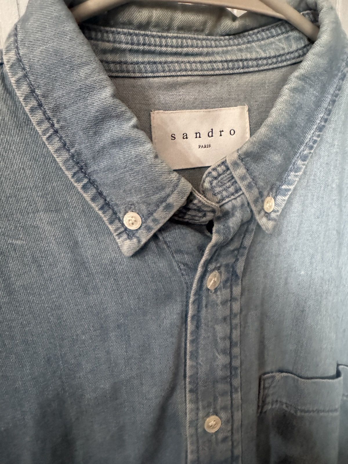 Sandro Sandro Paris Denim Shirt Size US L / EU 52-54 / 3 - 5 Thumbnail
