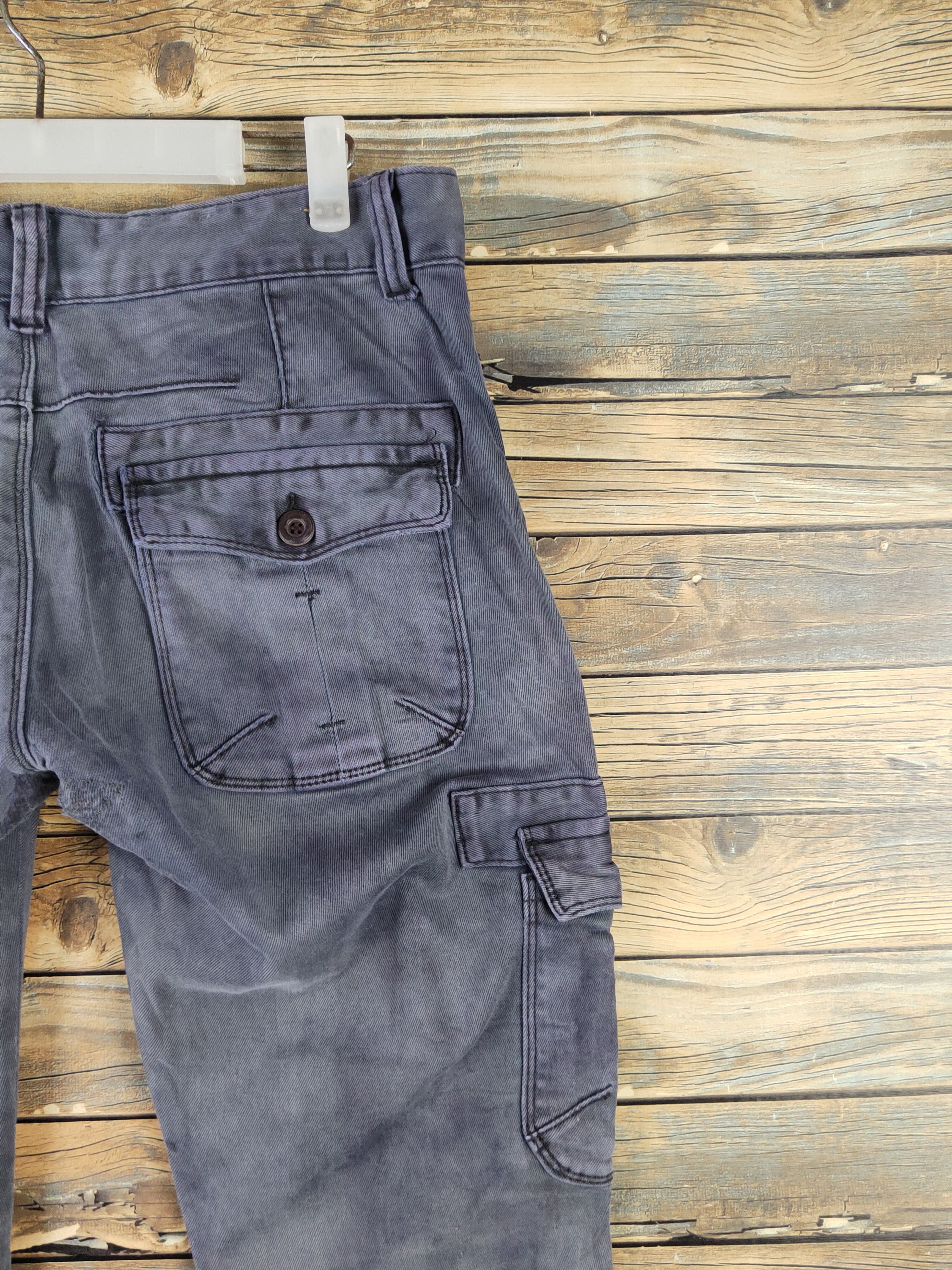 Japanese Brand DL Adorable Navy Faded Multipocket Tactical Cargo Pants #301 Size US 31 - 11 Thumbnail
