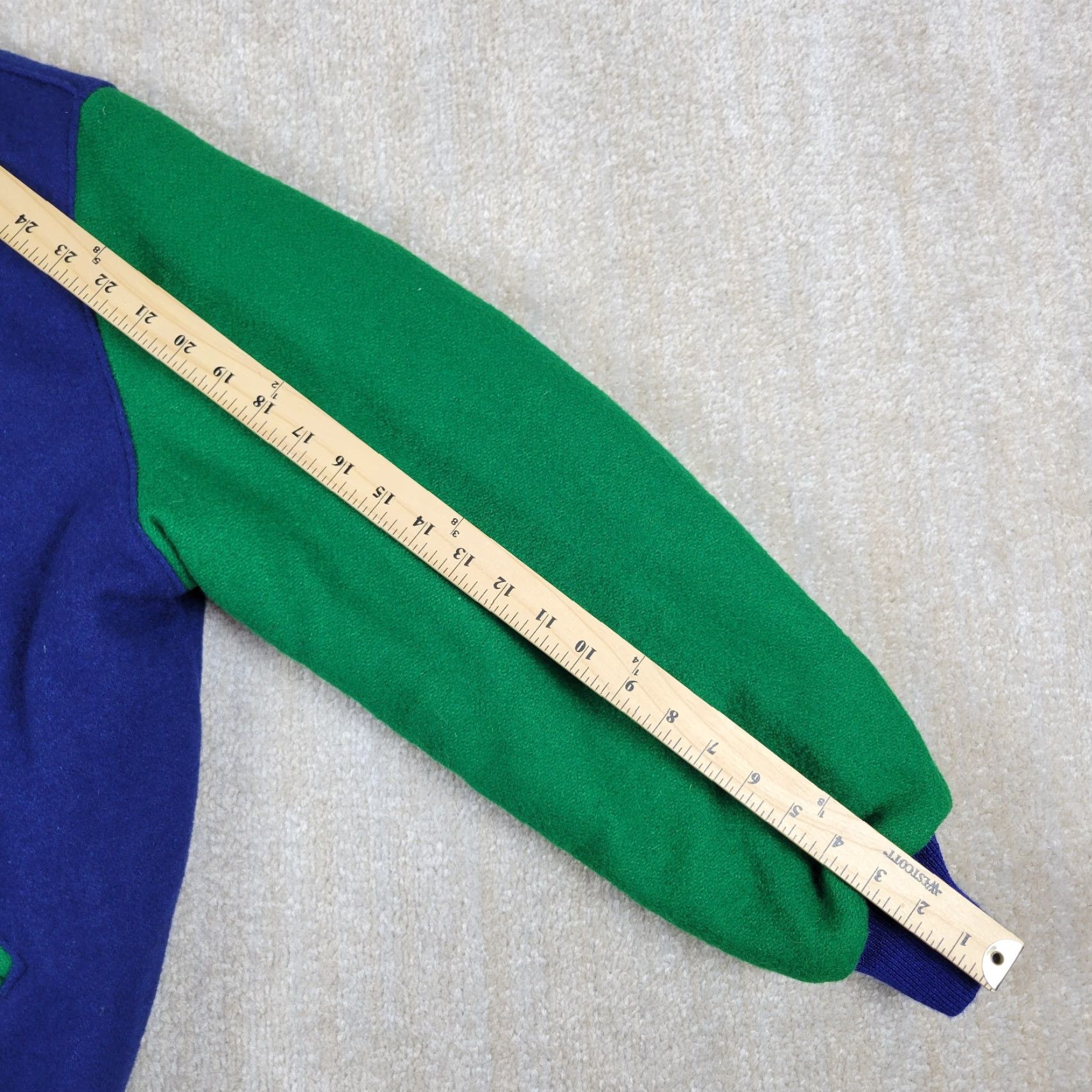 Vintage VINTAGE DeLong Seattle Seahawks Wool Varsity Jacket Mens XL Blue Green Snap USA 70s Size US XL / EU 56 / 4 - 6 Thumbnail