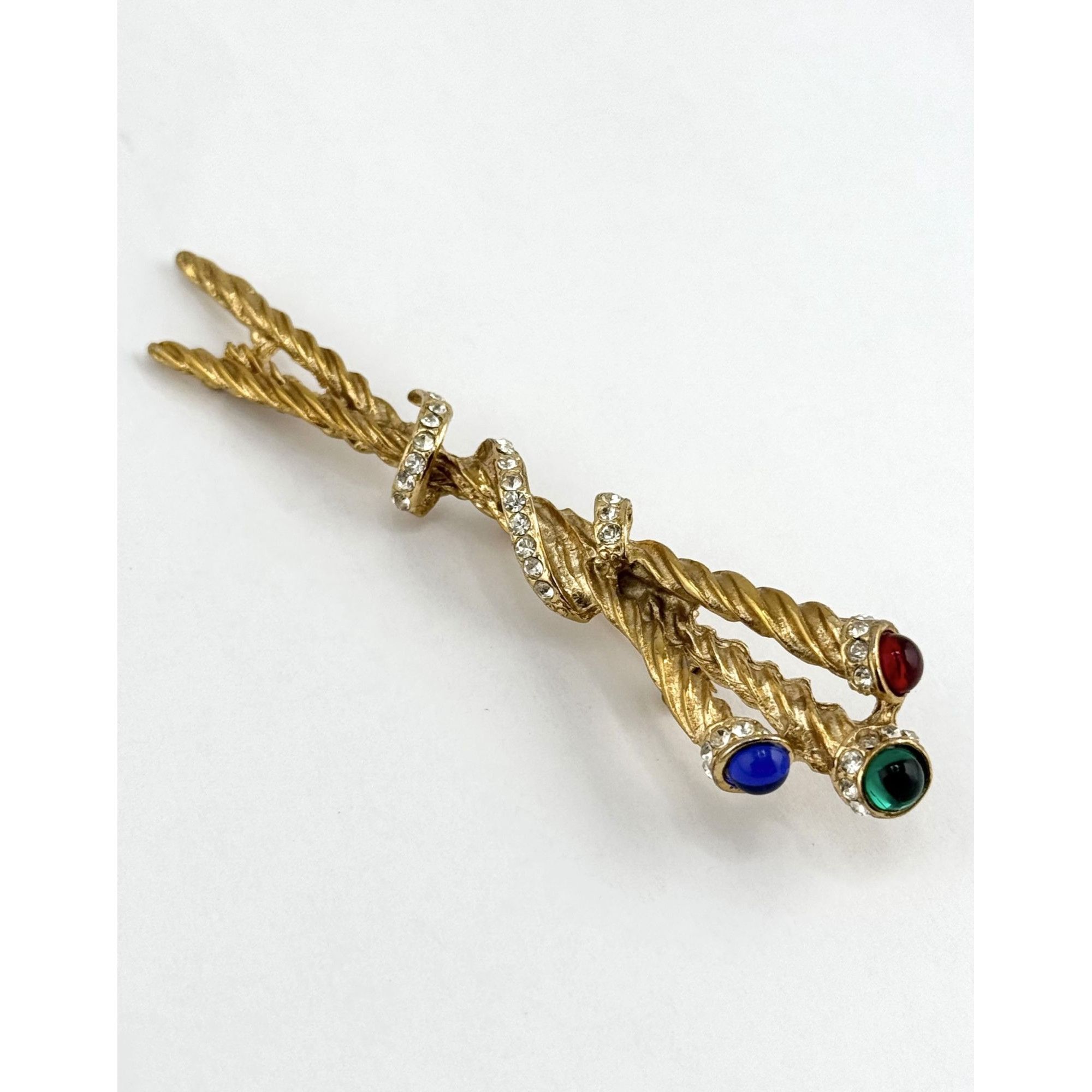 Vintage Vintage mogul glass jewel rhinestone scepter brooch pin Size ONE SIZE - 2 Thumbnail