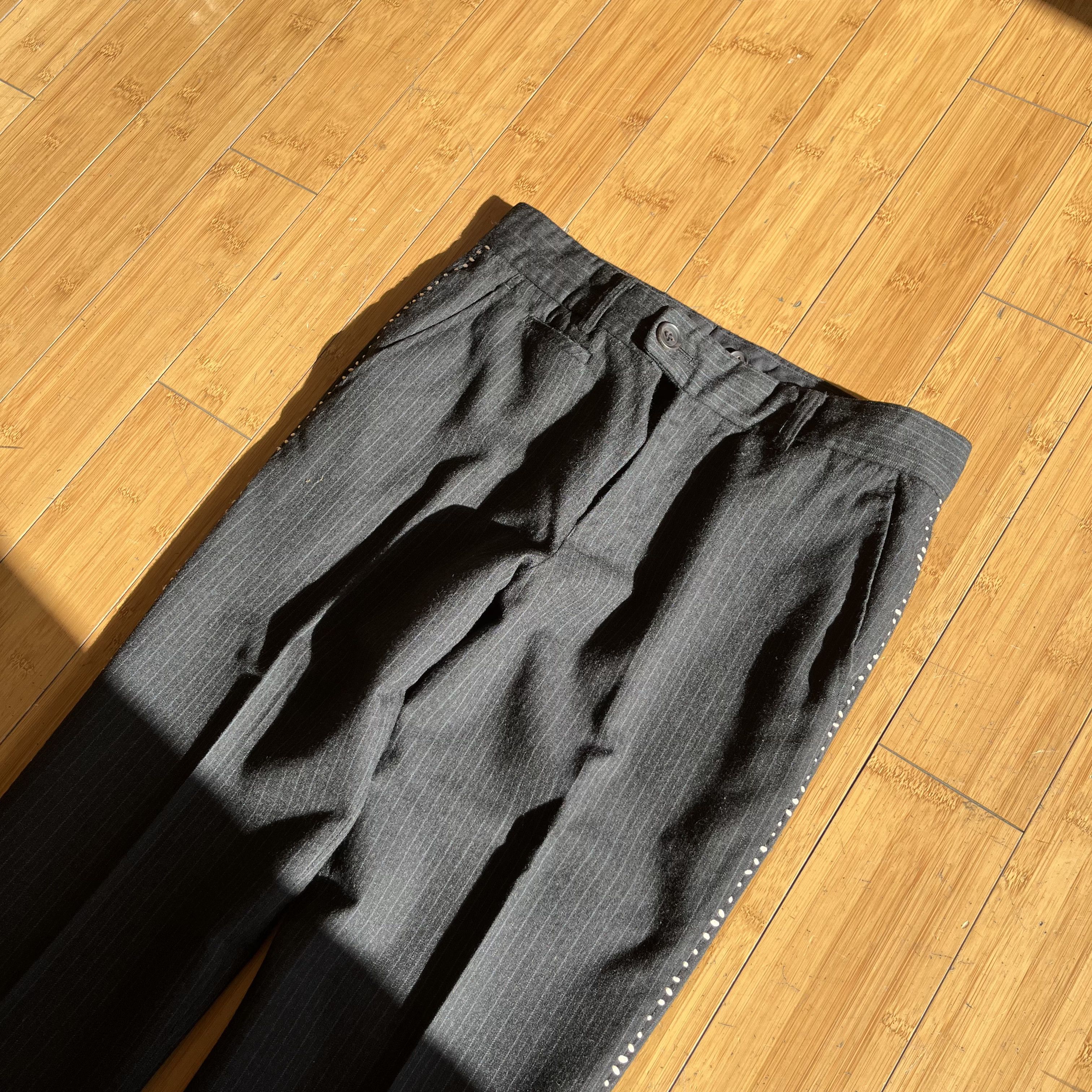 Issey Miyake Issey Miyake Vintage Striped Seam Slacks Size US 30 / EU 46 - 7 Thumbnail