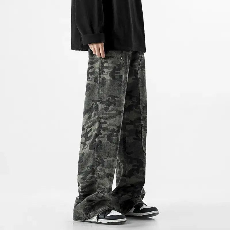 Japanese Brand Retro loose straight camouflage jeans Size US 32 / EU 48 - 1 Thumbnail