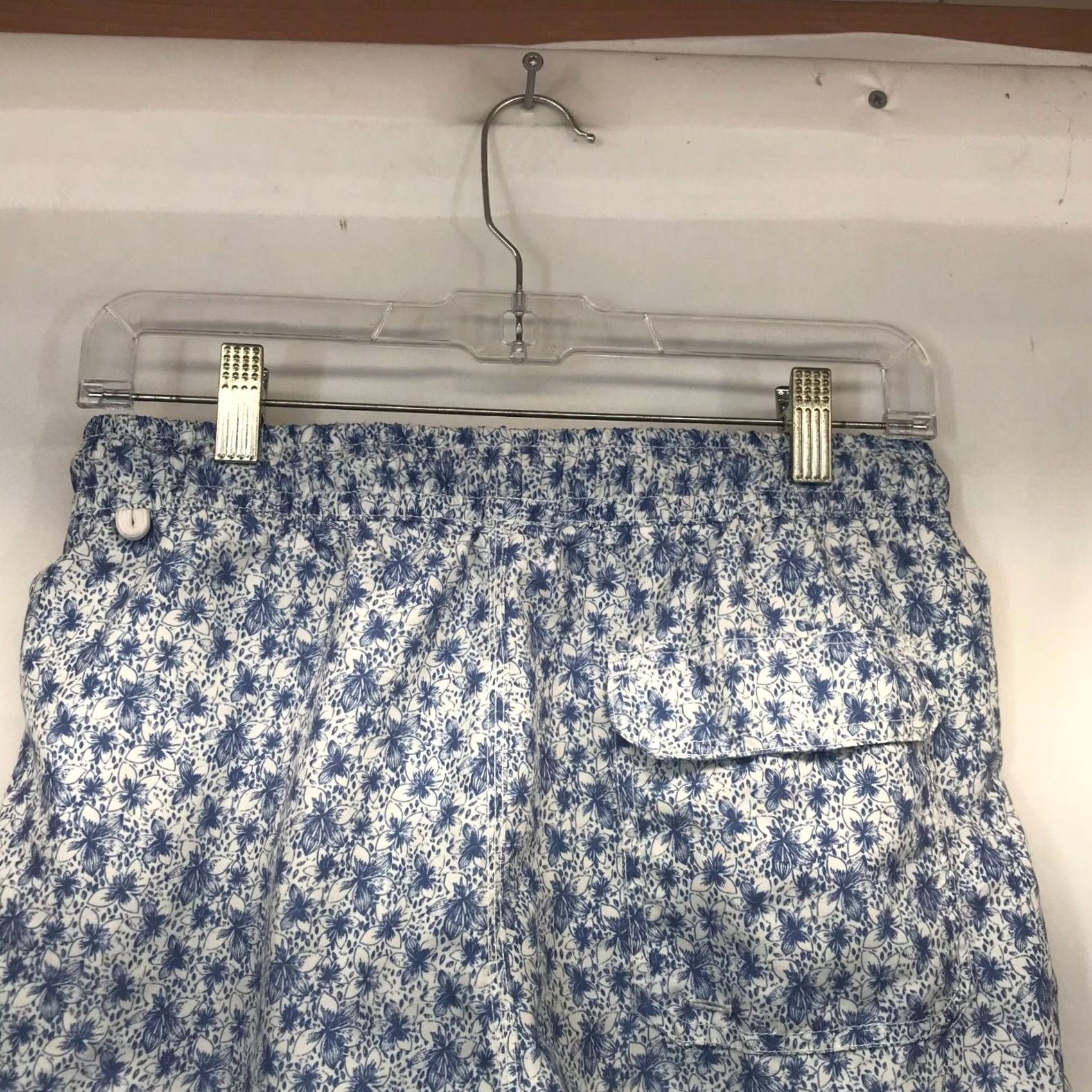 Vintage SLATE & STONE Mens Small Blue Drawstring Waist Swim Shorts Trunks Size US 29 - 5 Thumbnail