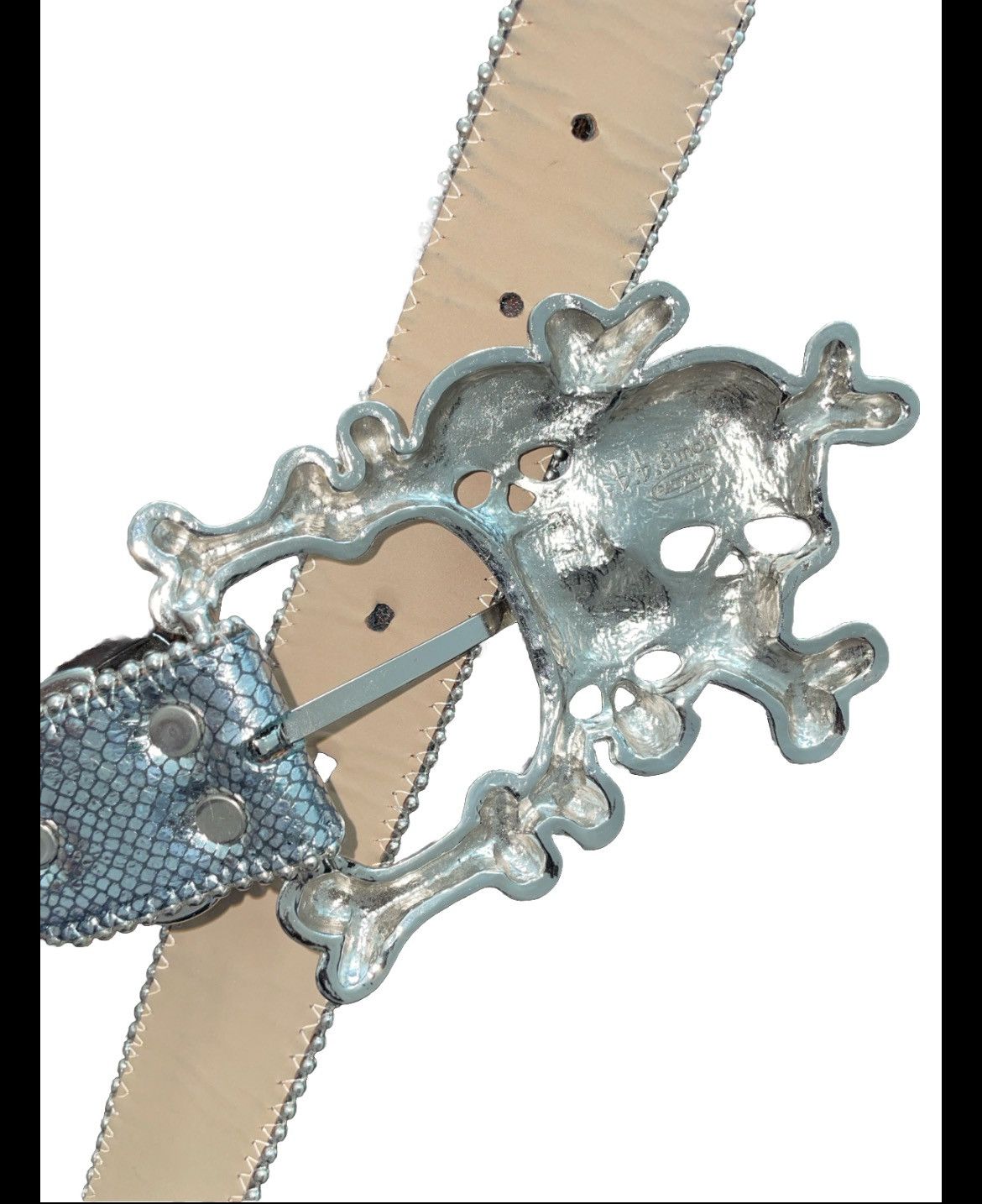 B.B. Simon BB Simon Skull face scaly belt Size 32 - 3 Thumbnail