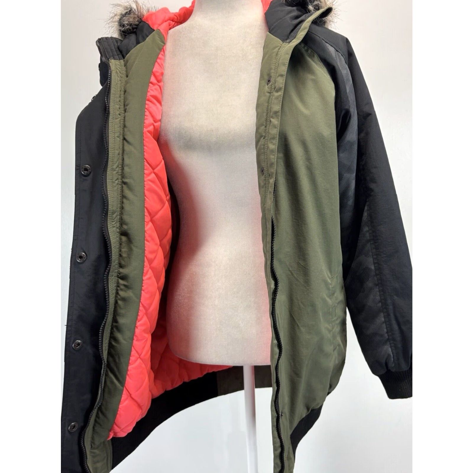 Fox Racing FOX FOX Racing Winter Parka Coat Jacket Sz Small Women’s Green/grey Hood Faux Fur Size S / US 4 / IT 40 - 6 Thumbnail