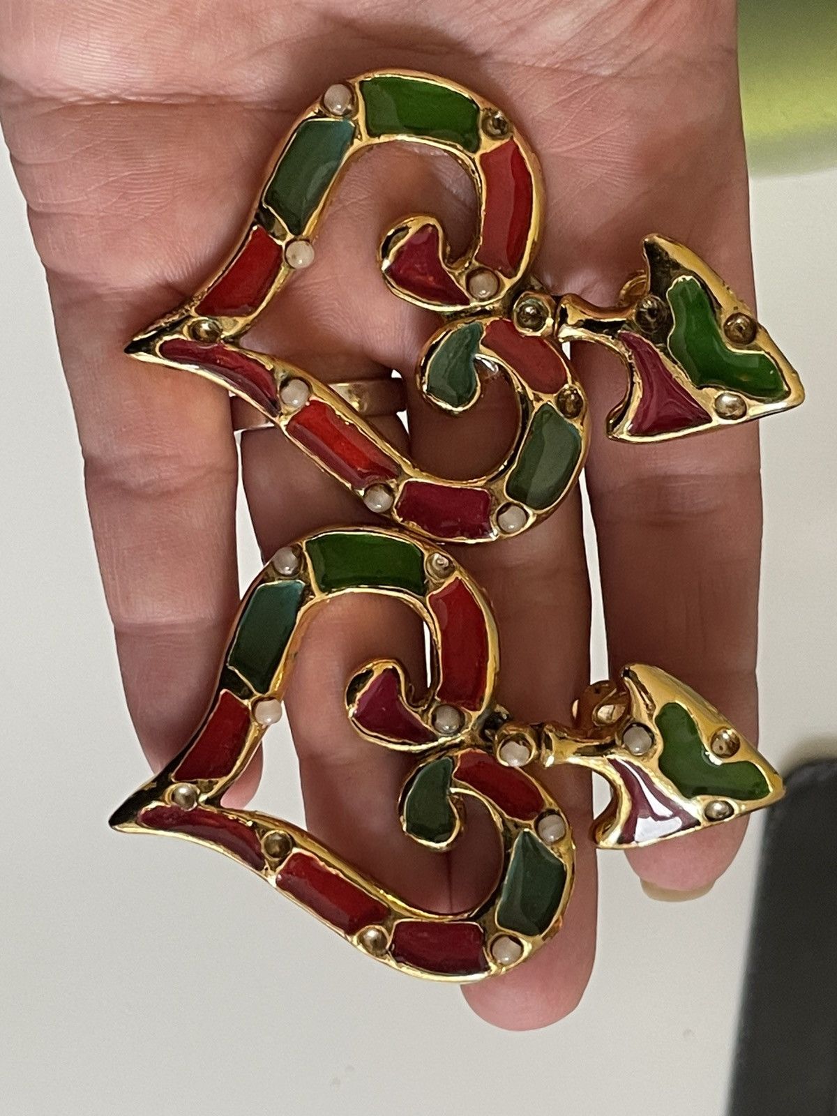 Christian Lacroix CHRISTIAN LACROIX MAXI GRIPOIX EARRINGS Size ONE SIZE - 6 Thumbnail