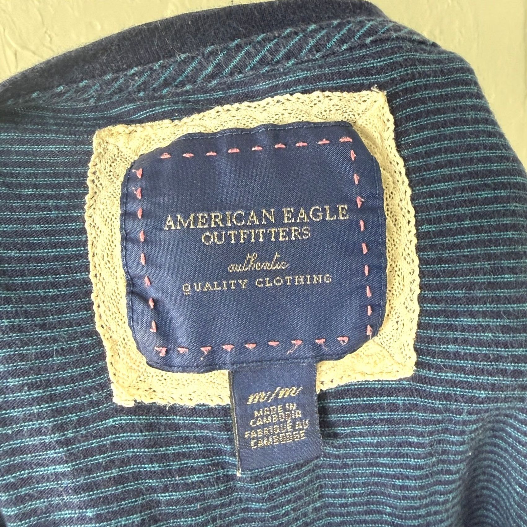 American Eagle Outfitters VINTAGE American Eagle Outfitters Shirt M Women’s Cotton Long sleeve Scoop neck 1990s Blue Boho Mens Womens Size M / US 6-8 / IT 42-44 - 5 Thumbnail