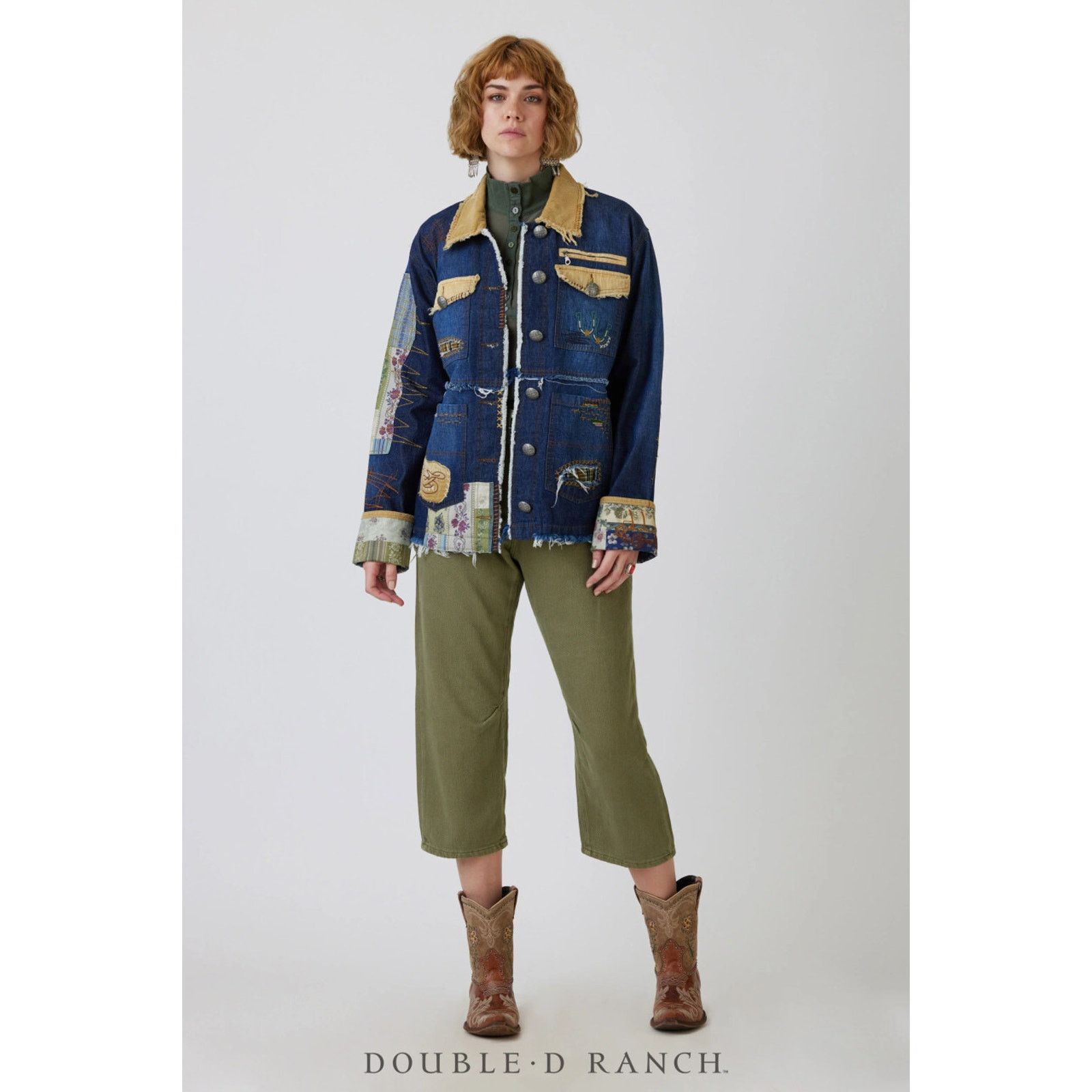 Double D Ranch Double D Ranch Crossing the Brazos Denim Jacket 1X NWT Patch Size XL / US 12-14 / IT 48-50 - 9 Thumbnail