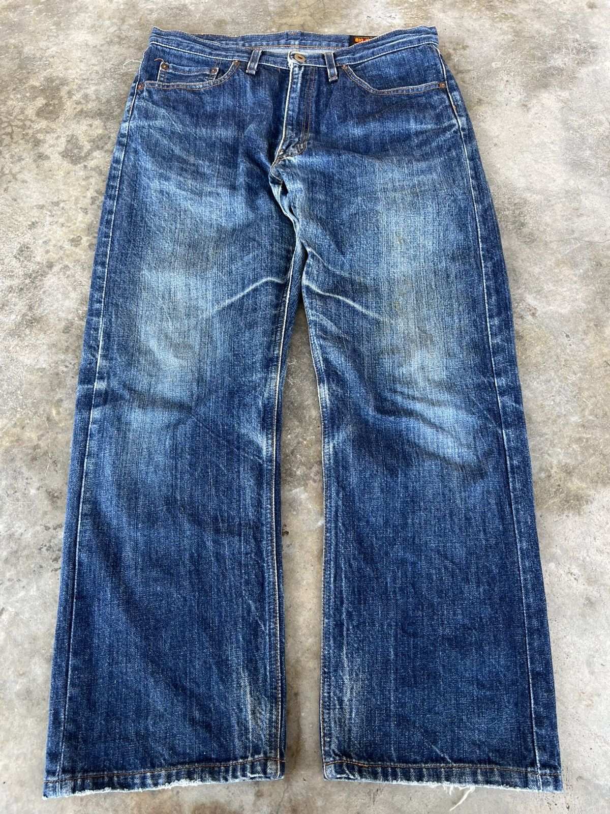 Big John × Japanese Brand 💥Baggy💥Vintage Big John Extra Blue Jean Size US 32 / EU 48 - 1 Thumbnail