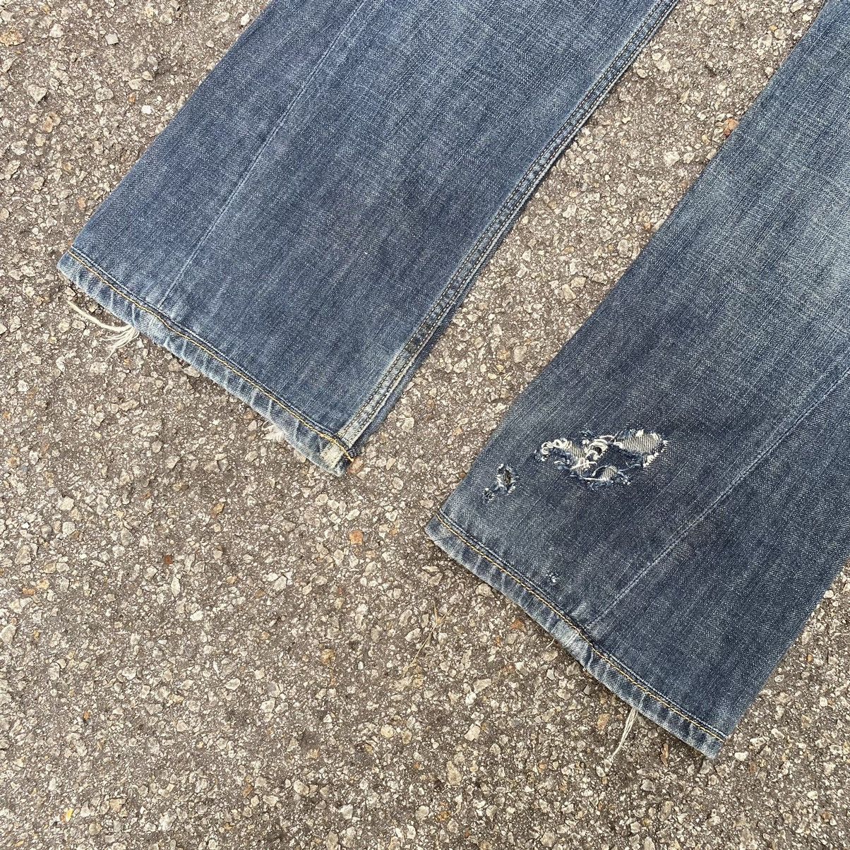 Jimmy Taverniti Flare Jeans Taverniti So Jean by Jimmy Taverniti Distressed Size US 32 / EU 48 - 3 Thumbnail