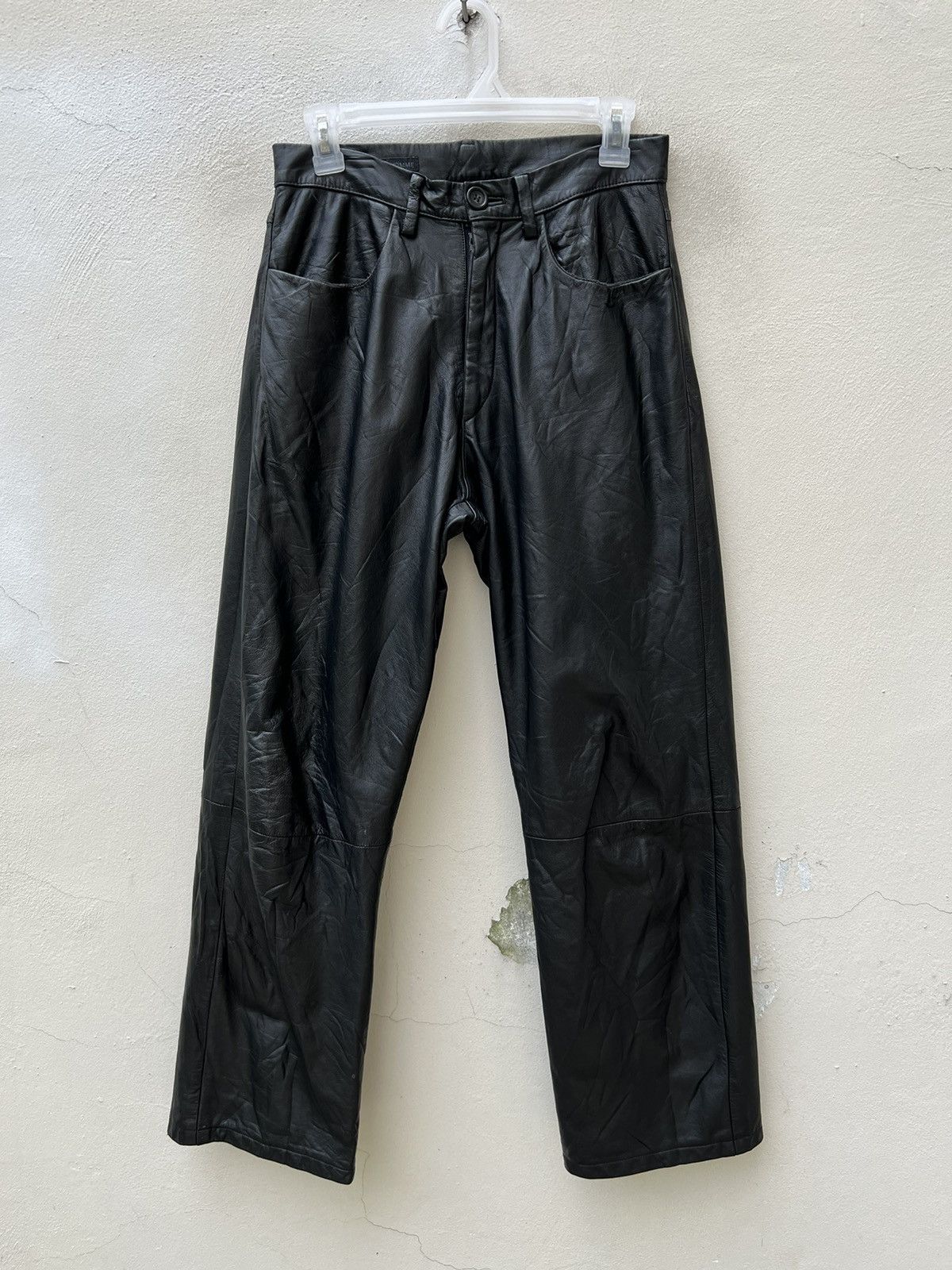 Leather Vintage Tete Homme Japan Patina Black Cowhide Leather Pant Size US 28 / EU 44 - 6 Thumbnail