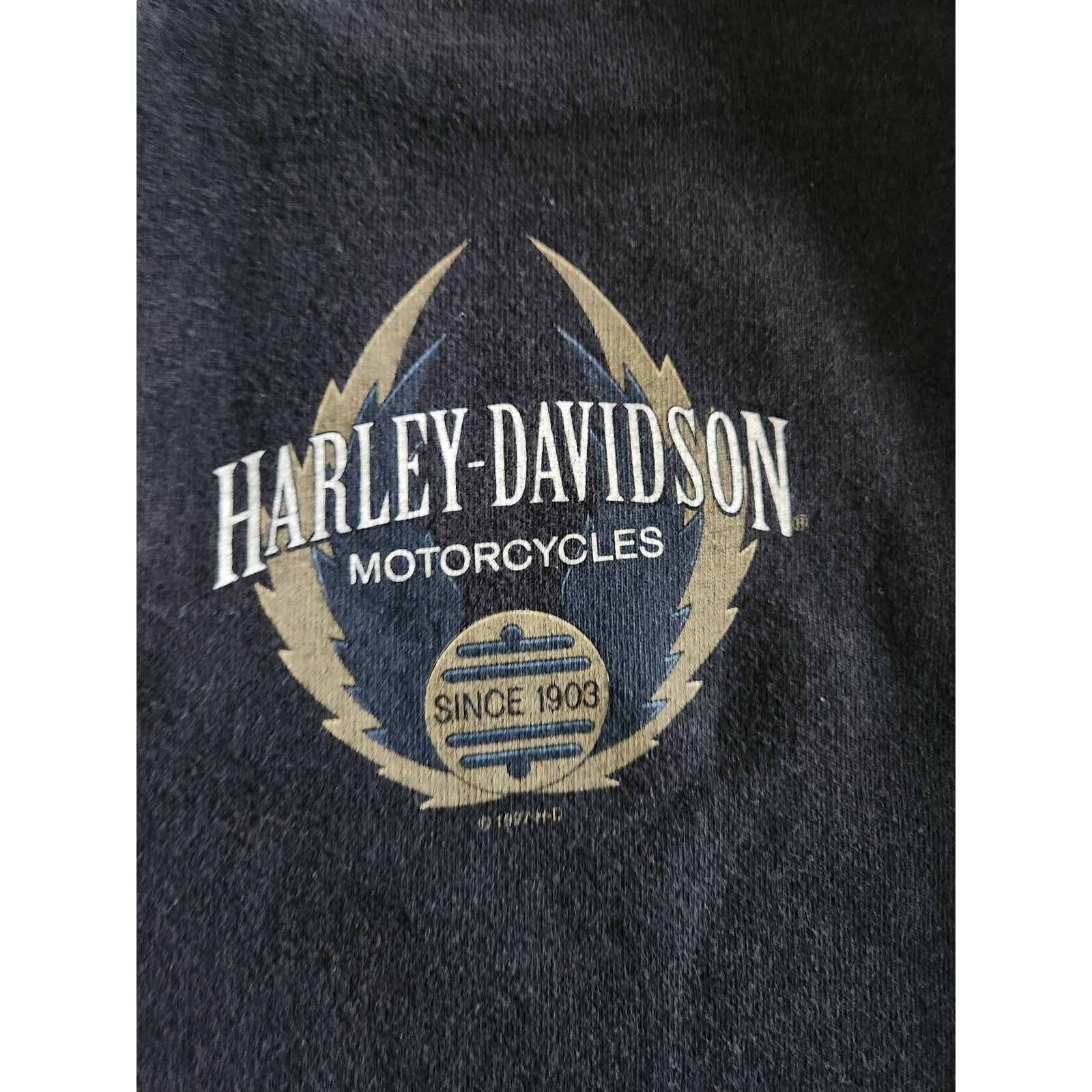 Harley Davidson Vtg1997 Harley-Davidson Grand Canyon Graphic Long Sleeve XL Size US XL / EU 56 / 4 - 4 Thumbnail