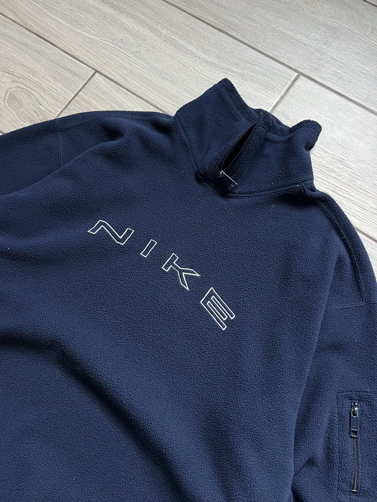 Nike × Vintage Vintage 90 NIKE FLEECE VINTAGE CENTER LOGO HOODIE 00’s Size US L / EU 52-54 / 3 - 6 Thumbnail