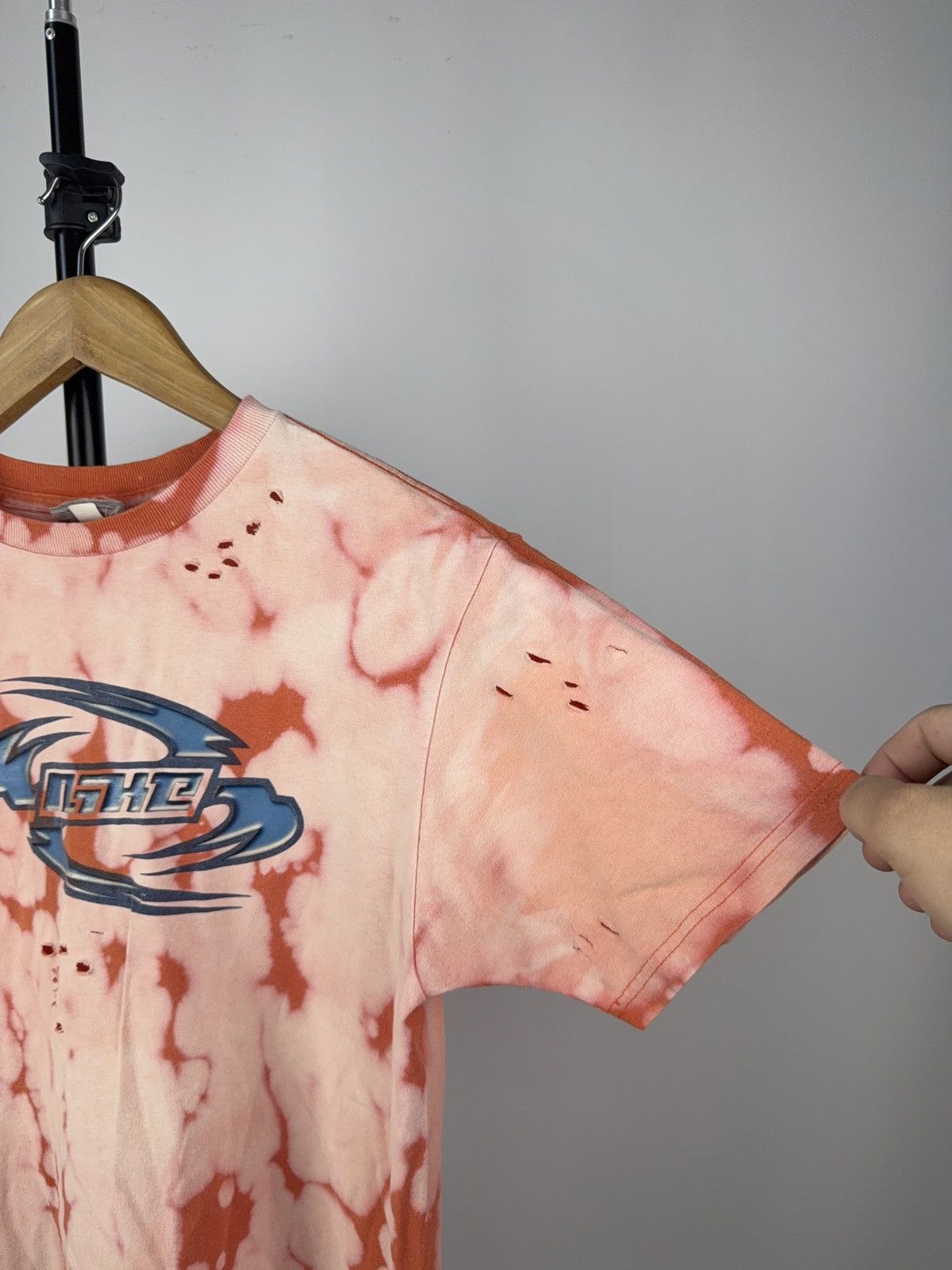 Nike Custom Bleached Nike Tee Distressed Y2K Grunge Style 90s Size US XS / EU 42 / 0 - 5 Thumbnail