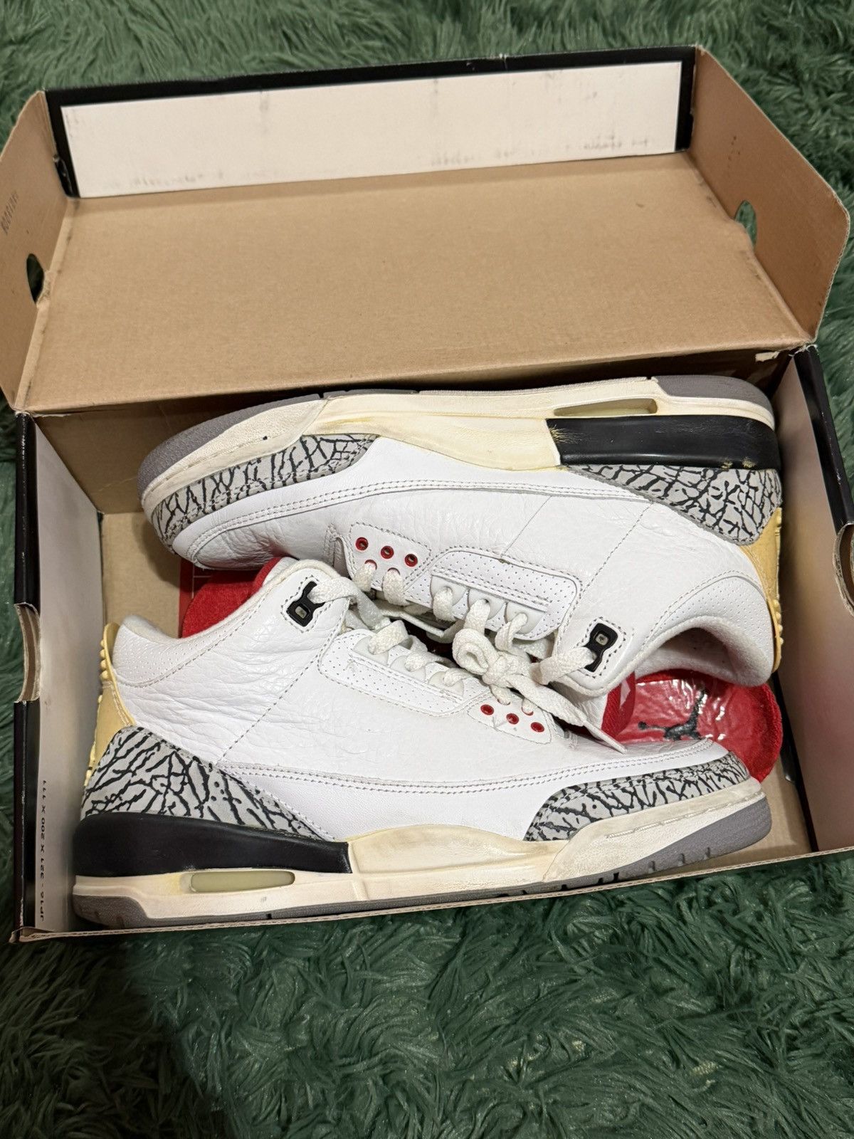 Nike jordan retro 3 white cement 2003 Size US 8 / EU 41 - 1 Thumbnail