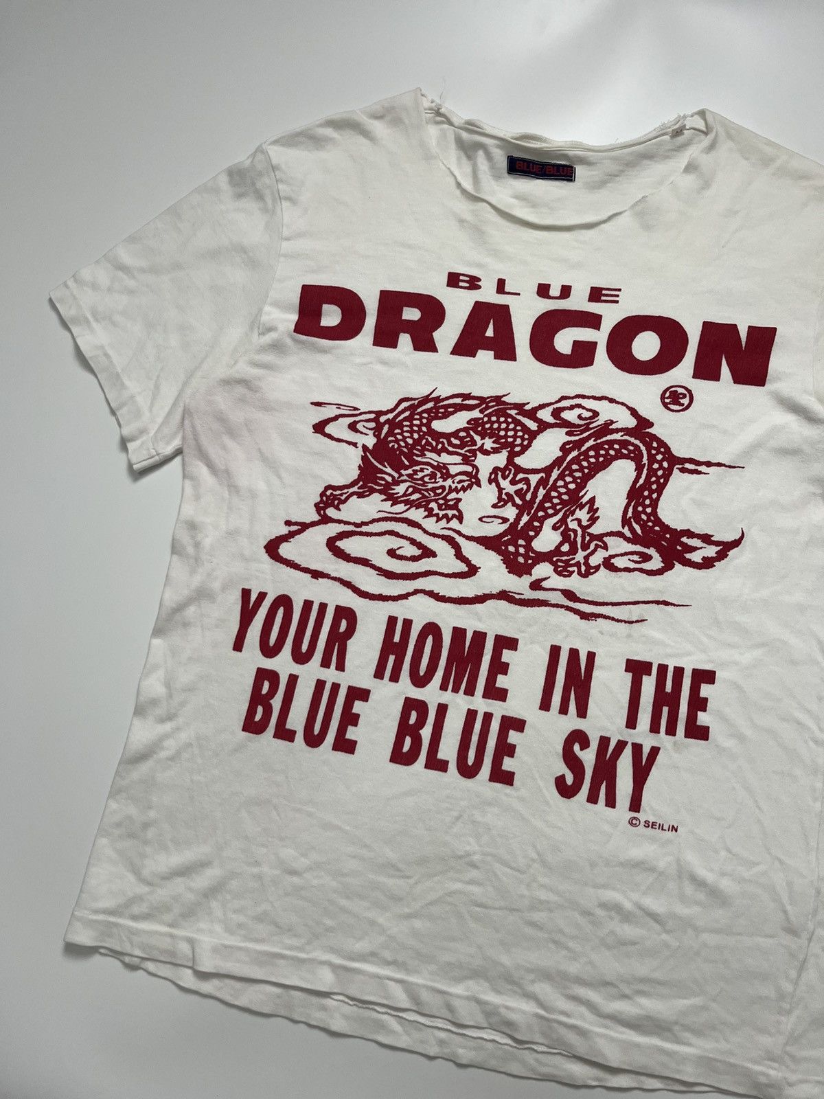 Blue Blue Japan Rare vintage blue blue japan big logo iconic tee Size US M / EU 48-50 / 2 - 2 Thumbnail