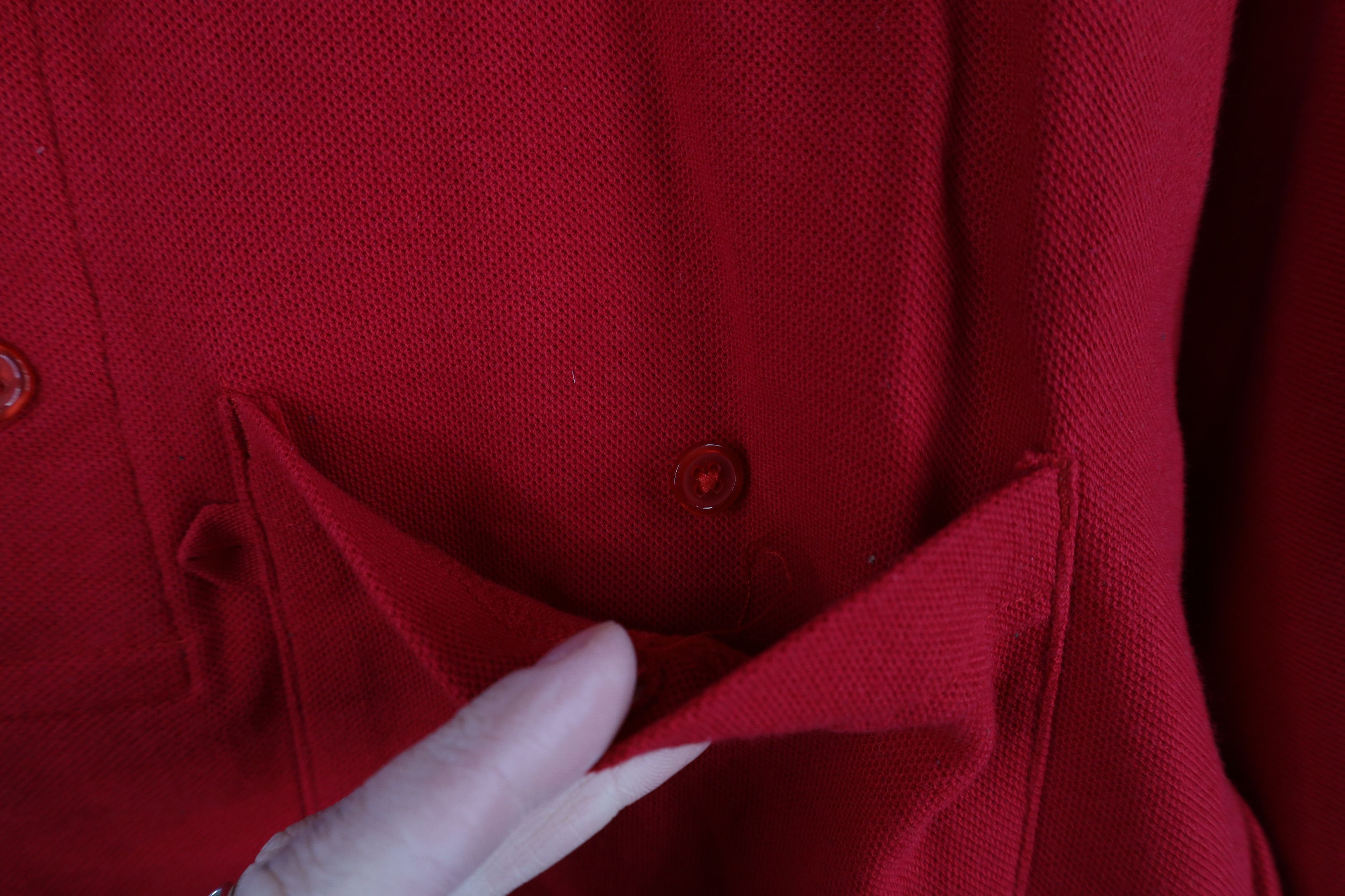 Vintage Vintage 90s Streetwear Blank Cotton Knit Golf Polo Shirt Red Size US M / EU 48-50 / 2 - 8 Thumbnail