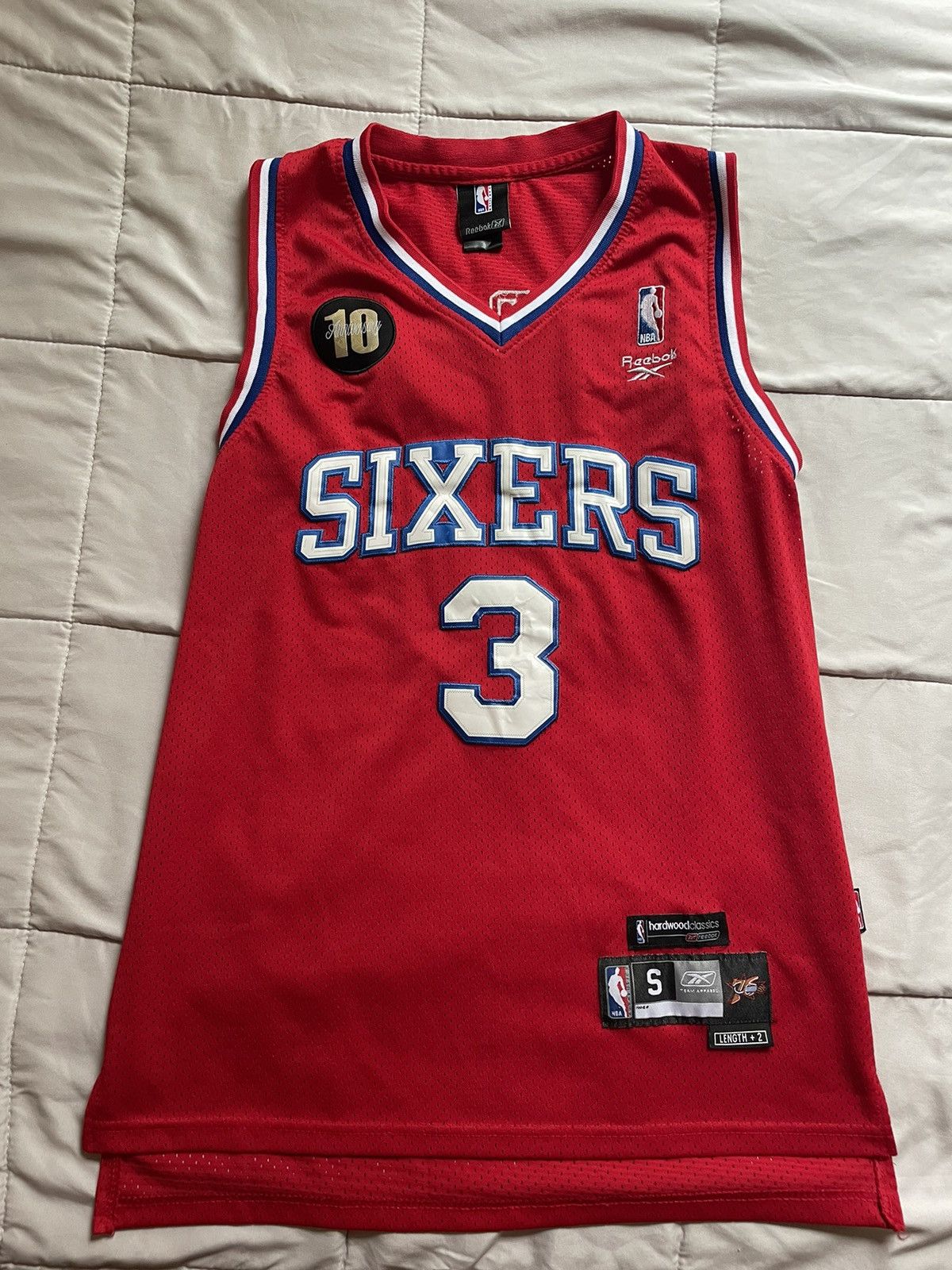 Allen Iverson Pink Jersey Vintage Allen Iverson Jersey (Rebook - Main Image