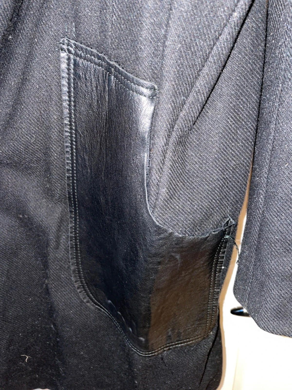 FABIO QUARANTA Fabio Quaranta Handmade Black Coat with Leather Pockets Size US M / EU 48-50 / 2 - 3 Thumbnail