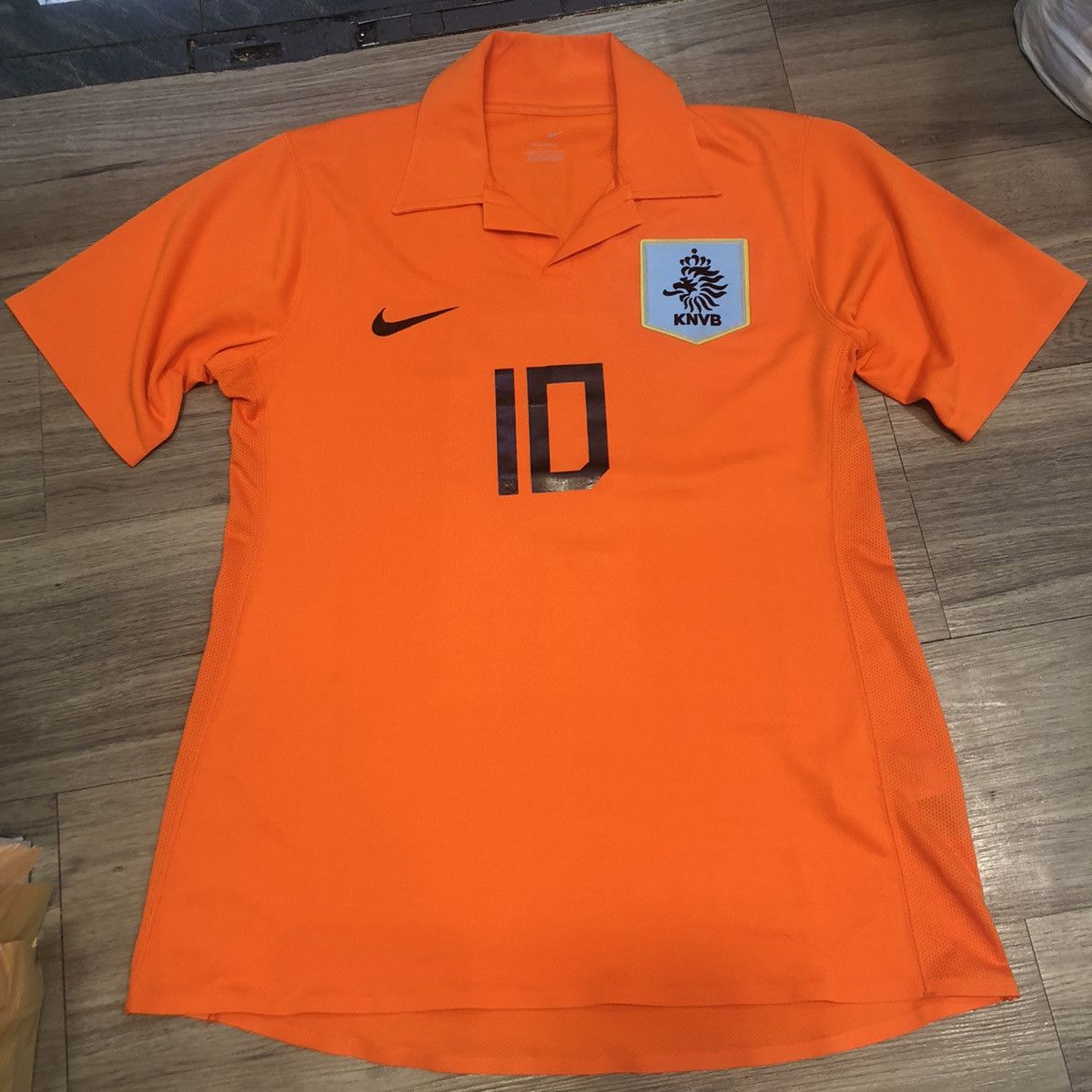 image of Fifa World Cup x Nike Holland 06/07 Player Issue Home Shirt 10 Van Der Vaart in Orange (Size Medium