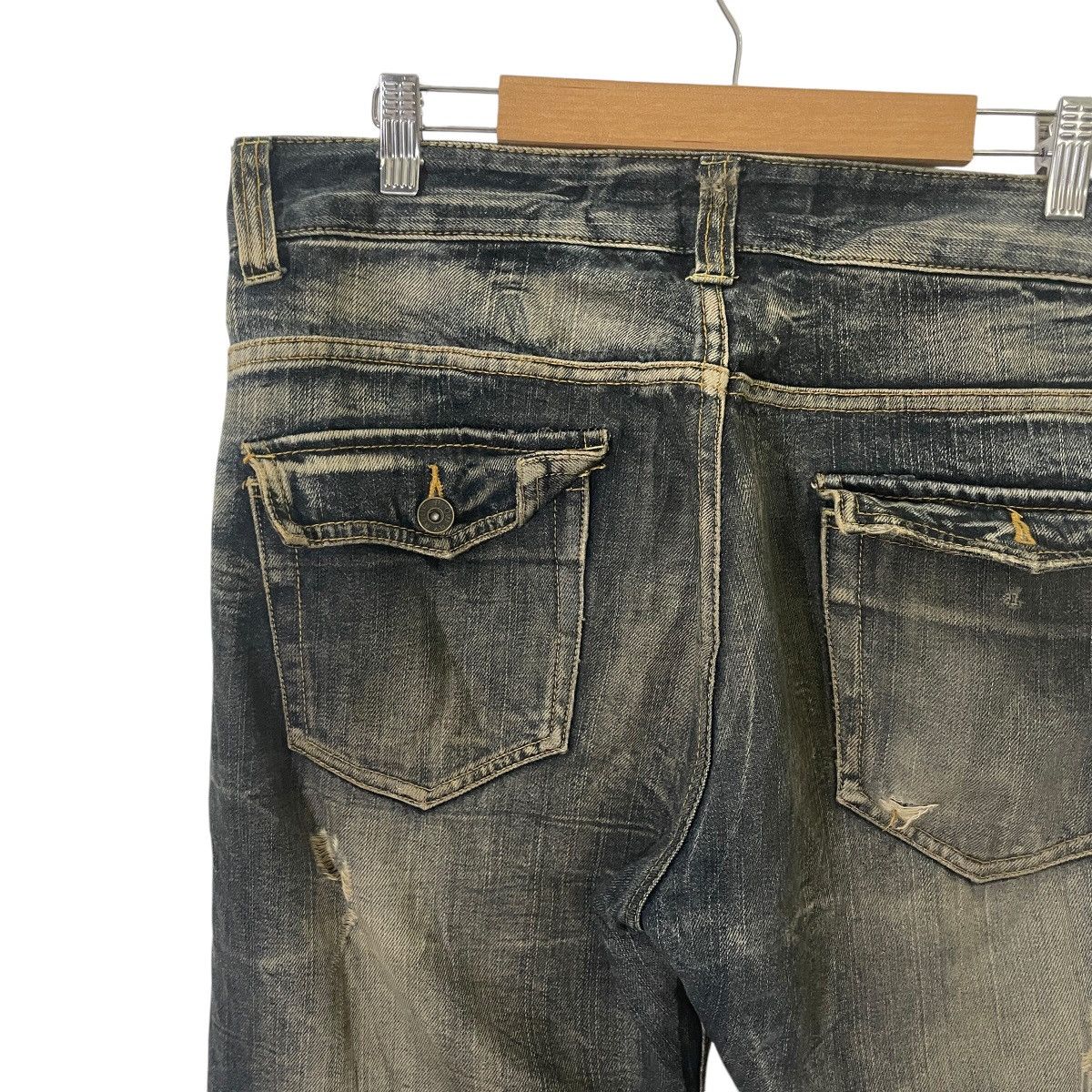 Japanese Brand Vintage Blow By Blue Distressed Denim Size US 36 / EU 52 - 10 Thumbnail