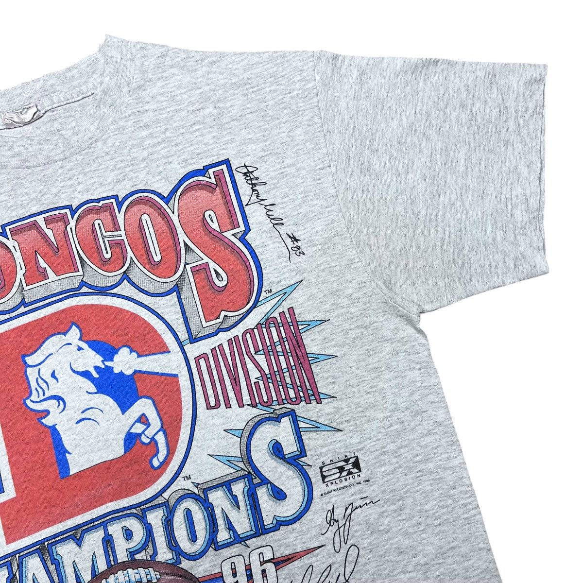 NFL × Vintage Vintage 1996 NFL Denver Broncos Champions Spell Out 3D Tee Size US L / EU 52-54 / 3 - 10 Thumbnail