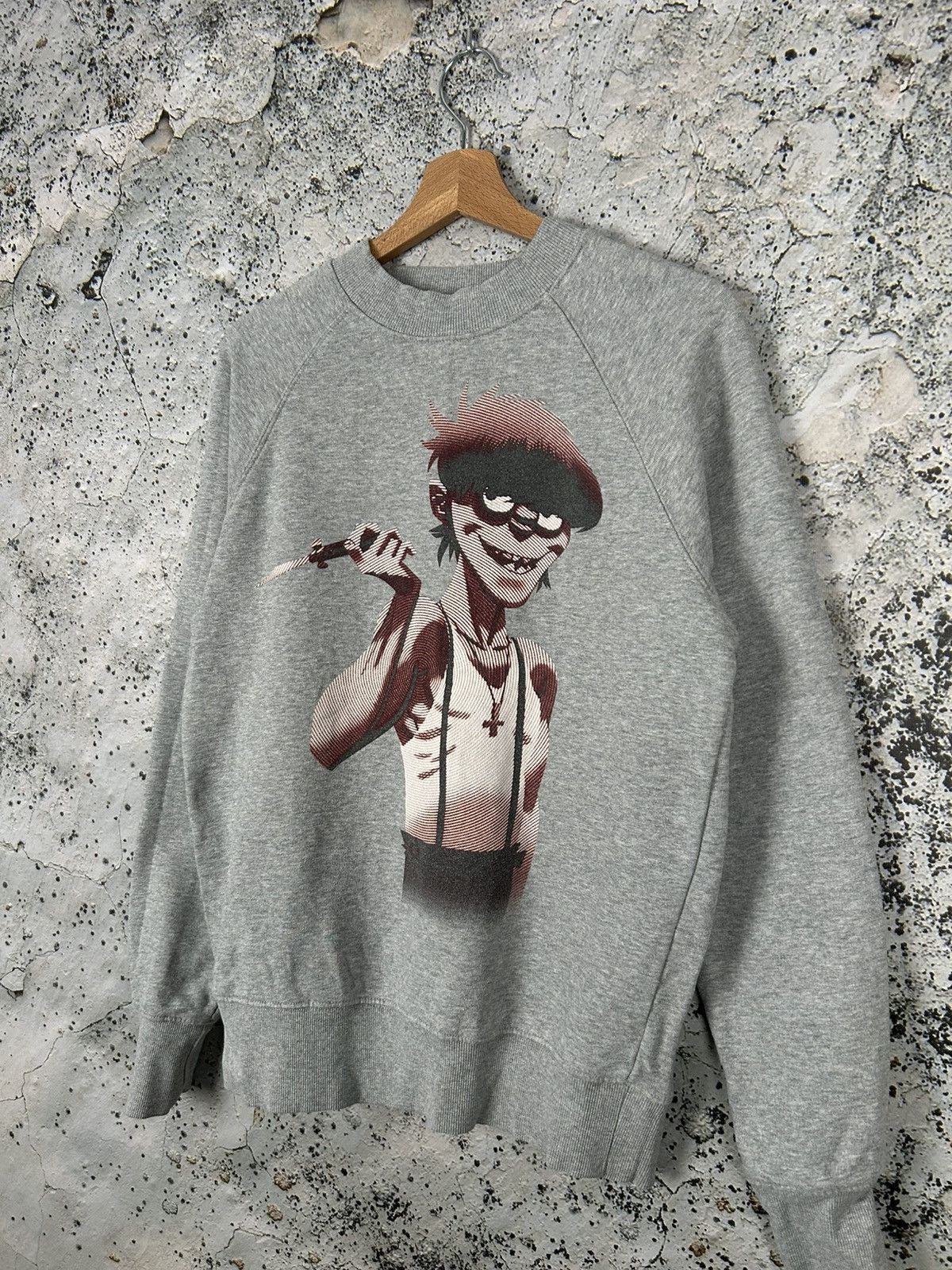Band Tees Vintage Gorillaz Grey Crewneck Band Rock Alternative Hype Size US S / EU 44-46 / 1 - 2 Thumbnail
