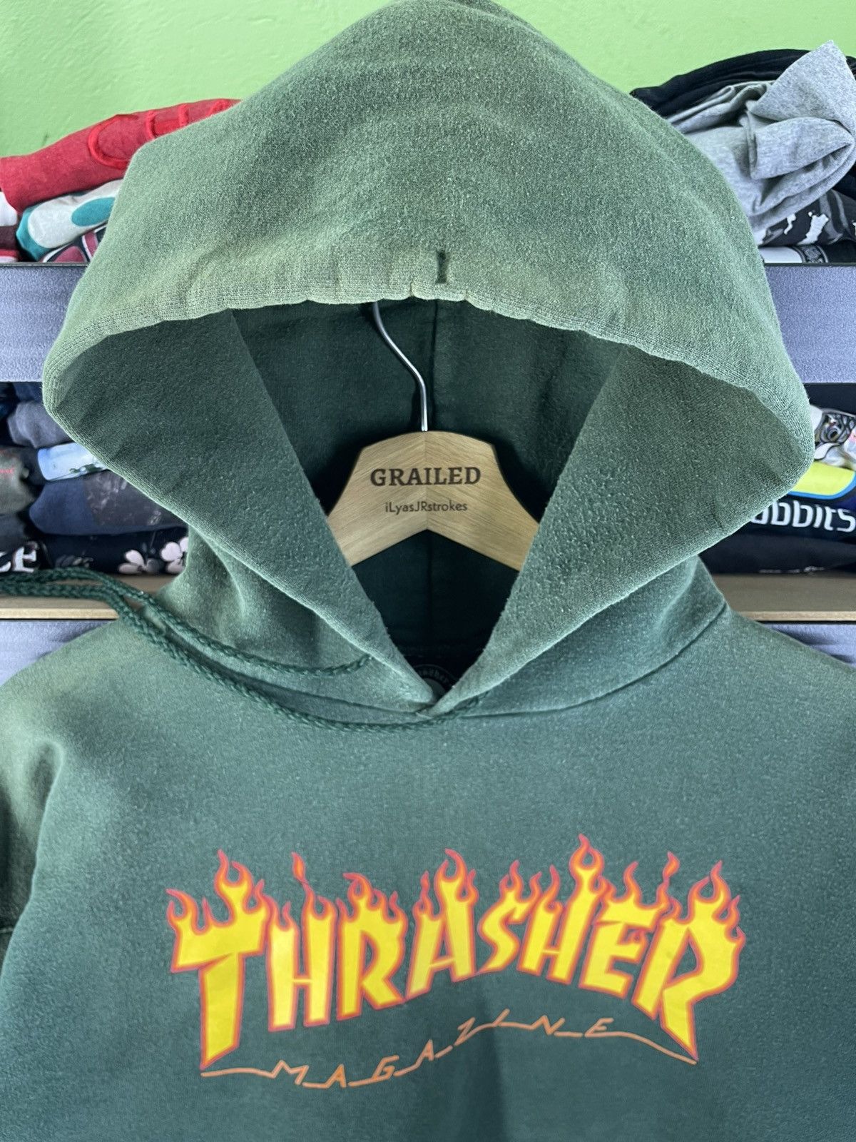 Thrasher Vintage 2000's Thrasher Megazine Flame Green Hoodie Size US M / EU 48-50 / 2 - 17 Thumbnail