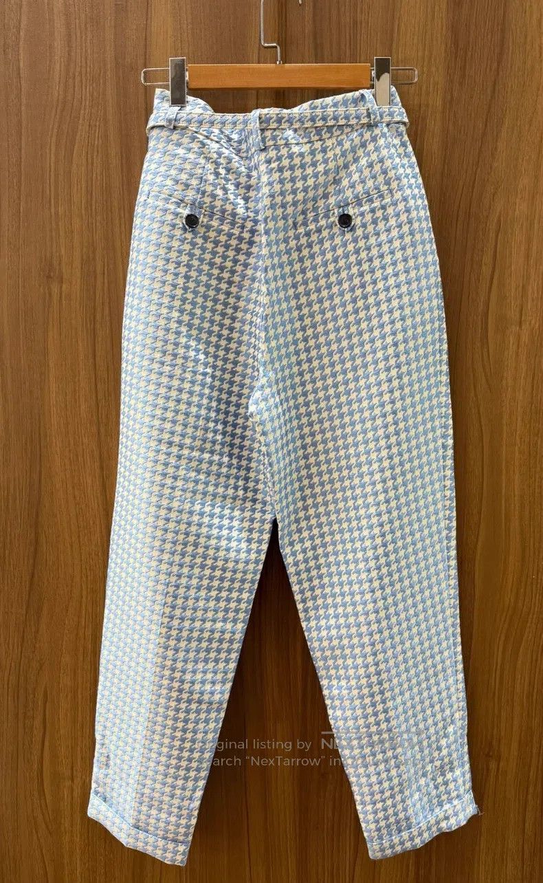 Dior Dior Blue and white check trousers Size 24" / US 00 / IT 34 - 2 Thumbnail