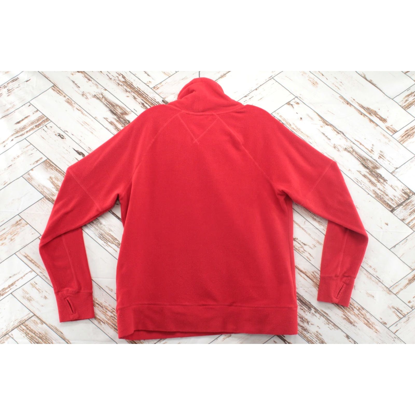 Tommy Hilfiger VINTAGE Tommy Hilfiger Sport Sweater Women's Large Red Fleece Cowl Neck Pullover Sweatshirt Sport Size L / US 10 / IT 46 - 2 Thumbnail