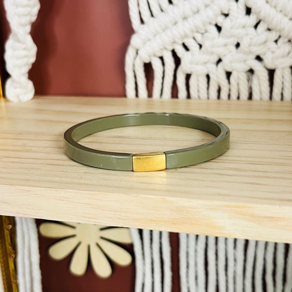 J.Crew J Crew Rhinestone Studded Bangle Bracelet Green Size ONE SIZE - 5 Thumbnail