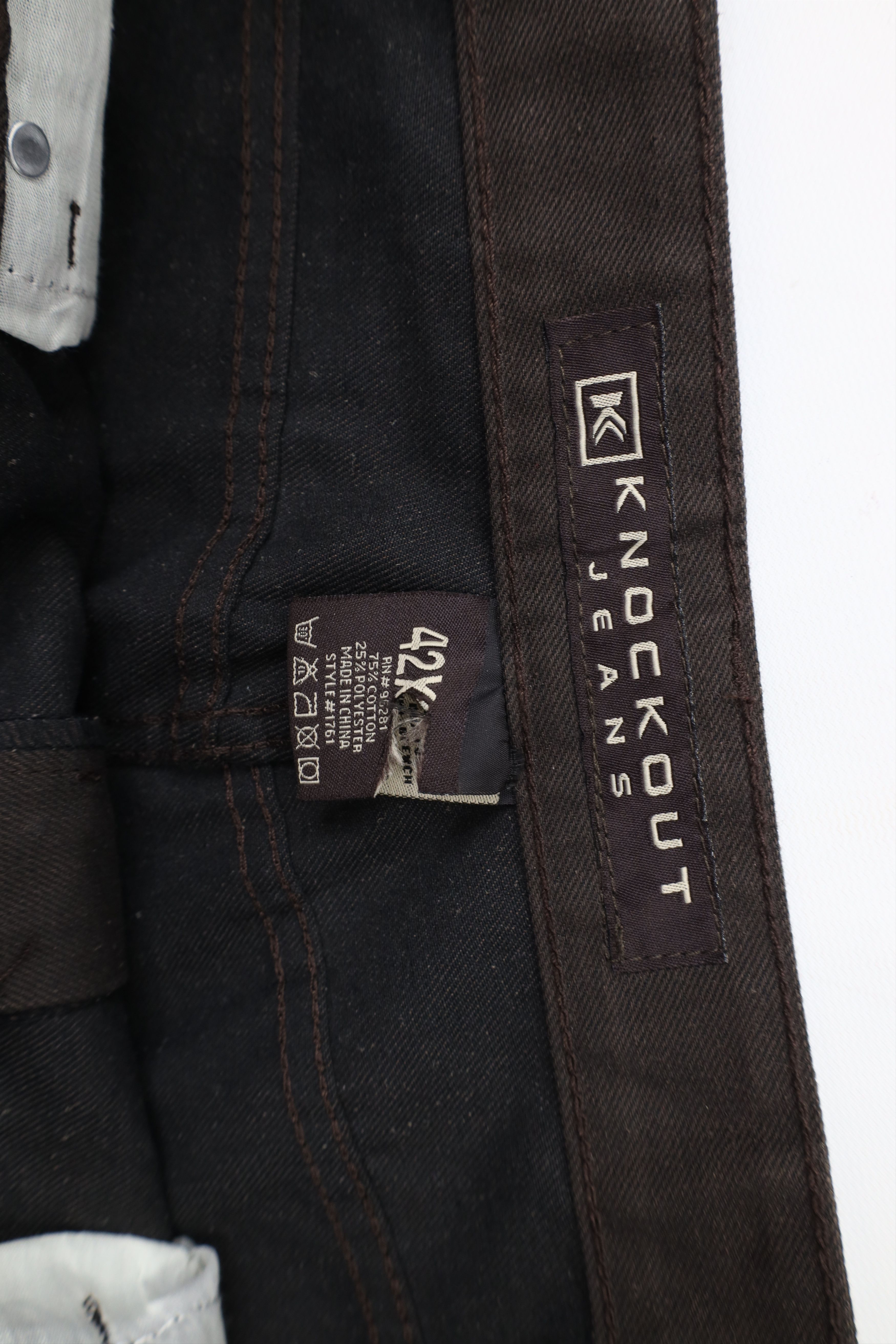 Vintage Vintage 90s Y2K Streetwear Waxed Cotton Baggy Wide Leg Jeans Size US 42 / EU 58 - 9 Thumbnail