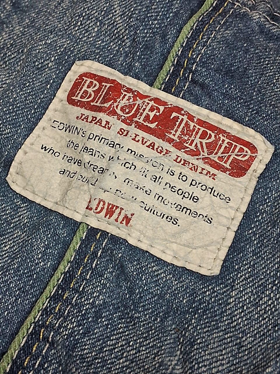 Edwin × Japanese Brand Rare 💥 Distressed Edwin Jeans Size US 34 / EU 50 - 8 Thumbnail
