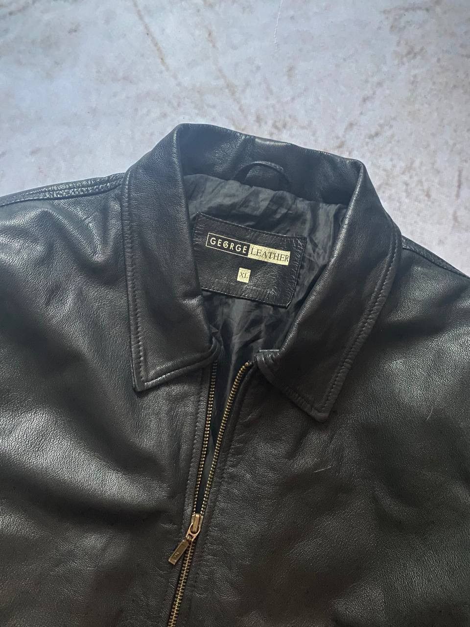 Genuine Leather Vintage Leather Bomber Jacket Moto Y2K Schott Style Size US XL / EU 56 / 4 - 4 Thumbnail