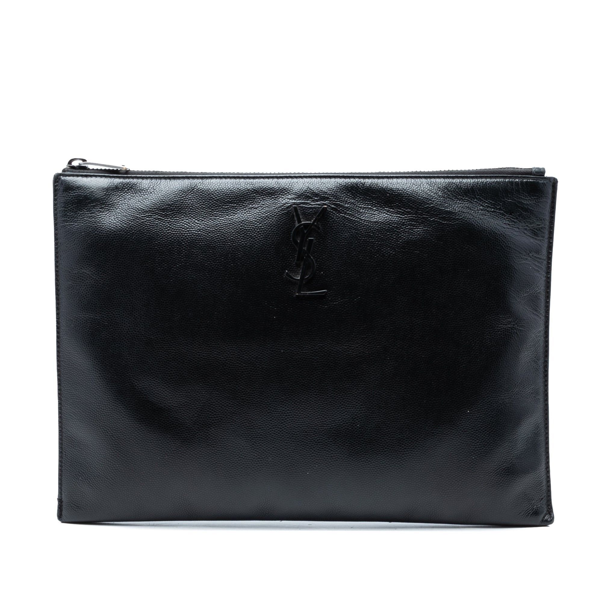 Saint Laurent Paris Grain De Poudre Monogram Monochrome iPad Case Size ONE SIZE - 1 Thumbnail