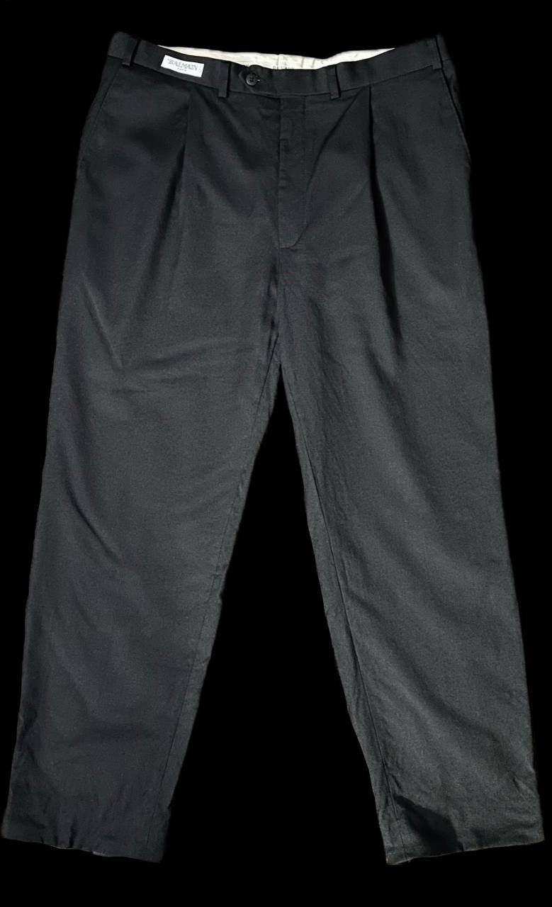 Balmain × Vintage BALMAIN 100% WOOL Ankle STRAIGHT Leg Trouser Pants Size US 38 / EU 54 - 1 Thumbnail