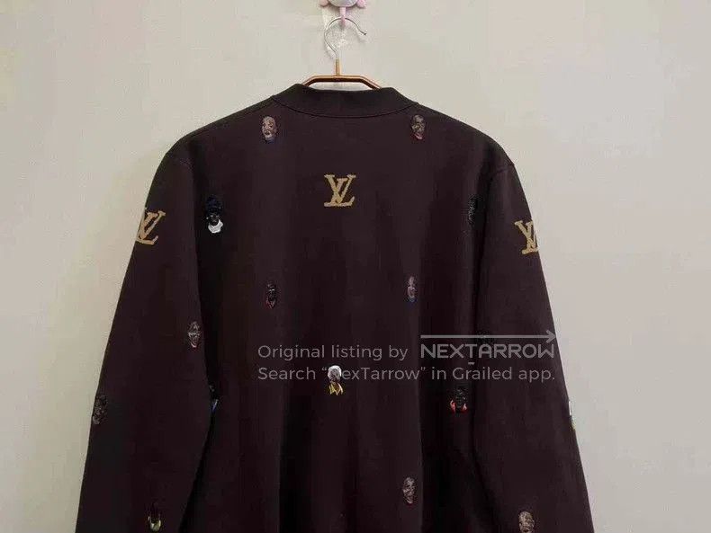Louis Vuitton LOUIS VUITTON LV x Pharrell Brown Embroidered Logo Cardigan Size US XL / EU 56 / 4 - 5 Thumbnail