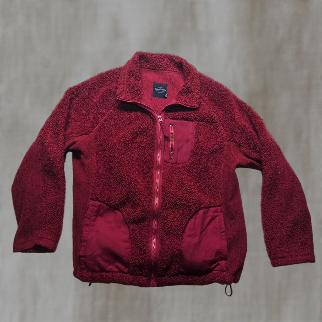 Faded Glory Faded Glory Jacket Full Zip Long Sleeve Adult Women's 1X Plus 16W Red Polyester Fleece Coat & Outer Shell Size XL / US 12-14 / IT 48-50 - 1 Thumbnail