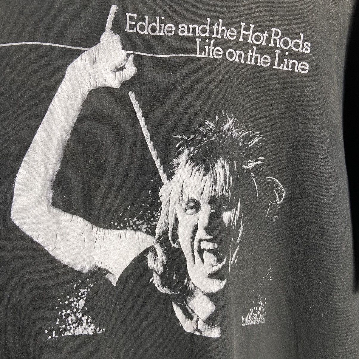 Band Tees Vintage 90s Eddie And The Hot Rods Band Tee Punk Distressed Size US XL / EU 56 / 4 - 2 Thumbnail