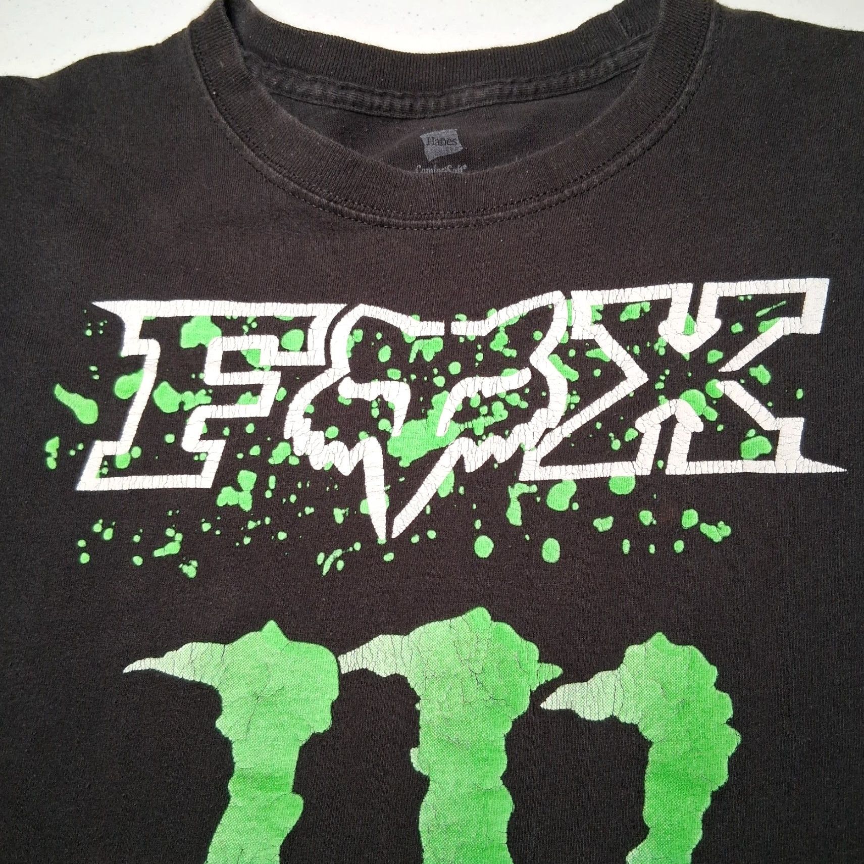 Fox Racing Fox Monster Energy Shirt Men Small Black Motocross Distressed Graphic T-Shirt Crew Neck Short Sleeve Race Size US S / EU 44-46 / 1 - 7 Thumbnail