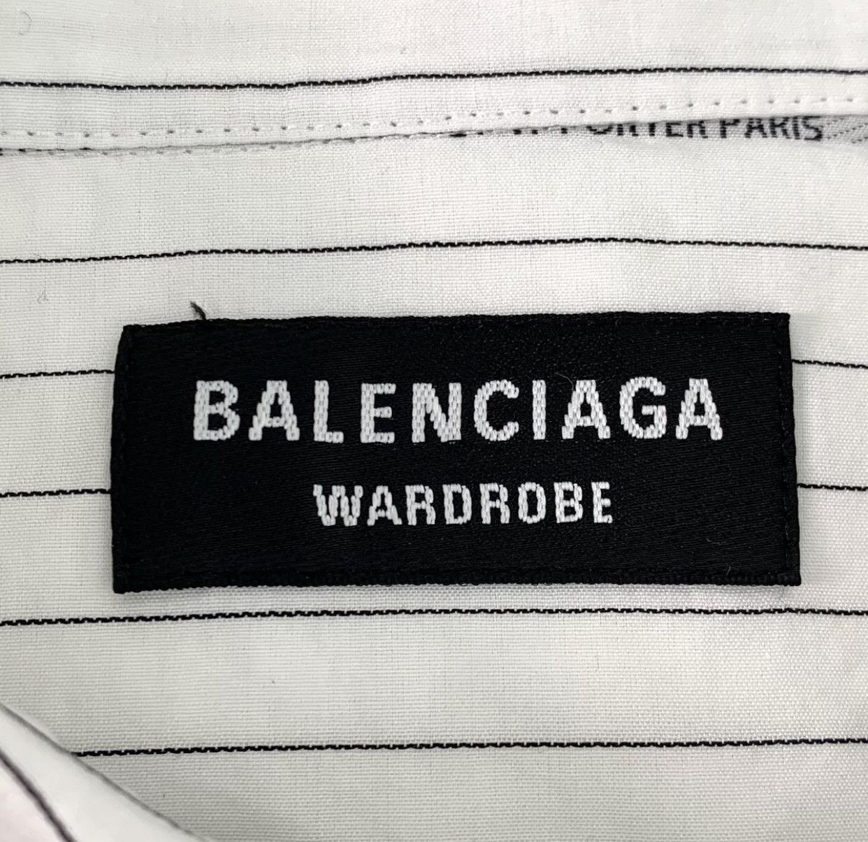 Balenciaga Balenciaga white logo letter cotton lapel long sleeved shirt Size US M / EU 48-50 / 2 - 6 Thumbnail